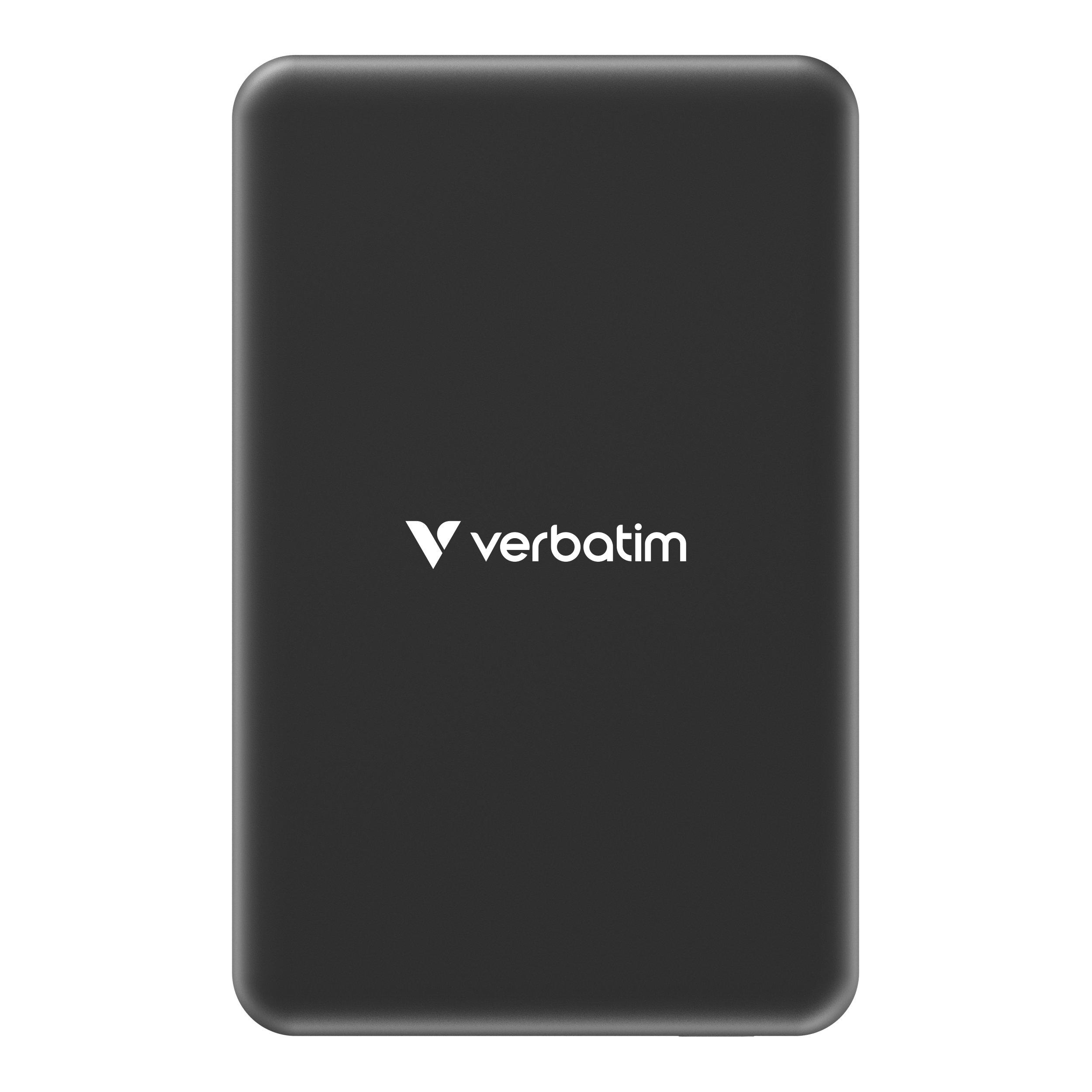 Black - Verbatim - n Go Power Bank 10000mAh Magnetic Wireless Charging - Black - 2