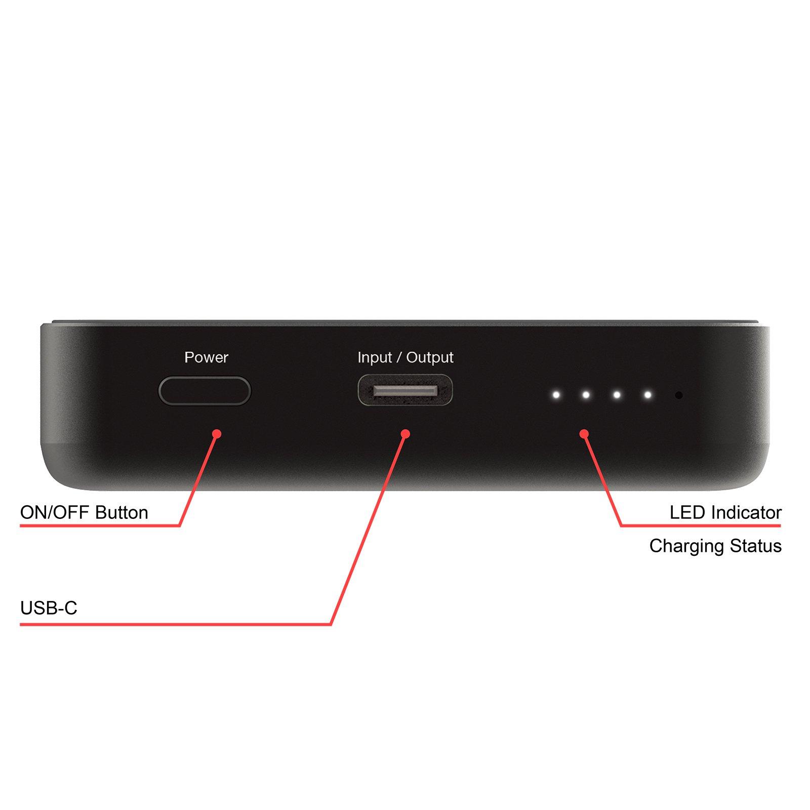 Black - Verbatim - n Go Power Bank 10000mAh Magnetic Wireless Charging - Black - 9