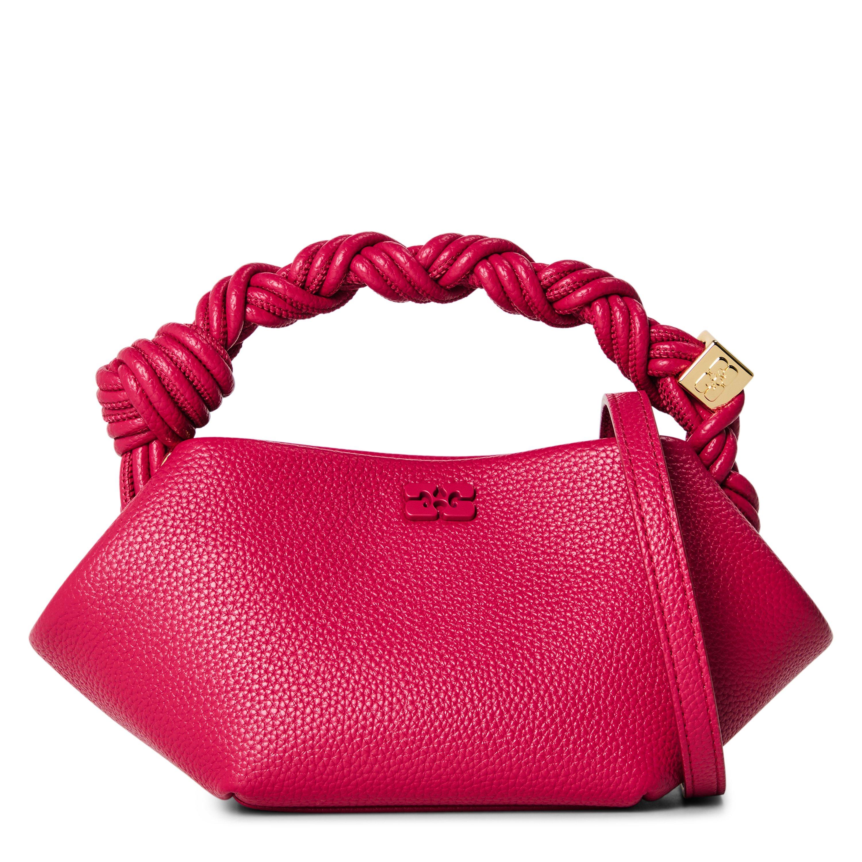 Ganni Women's Bou Mini Grained Bag - Burgundy