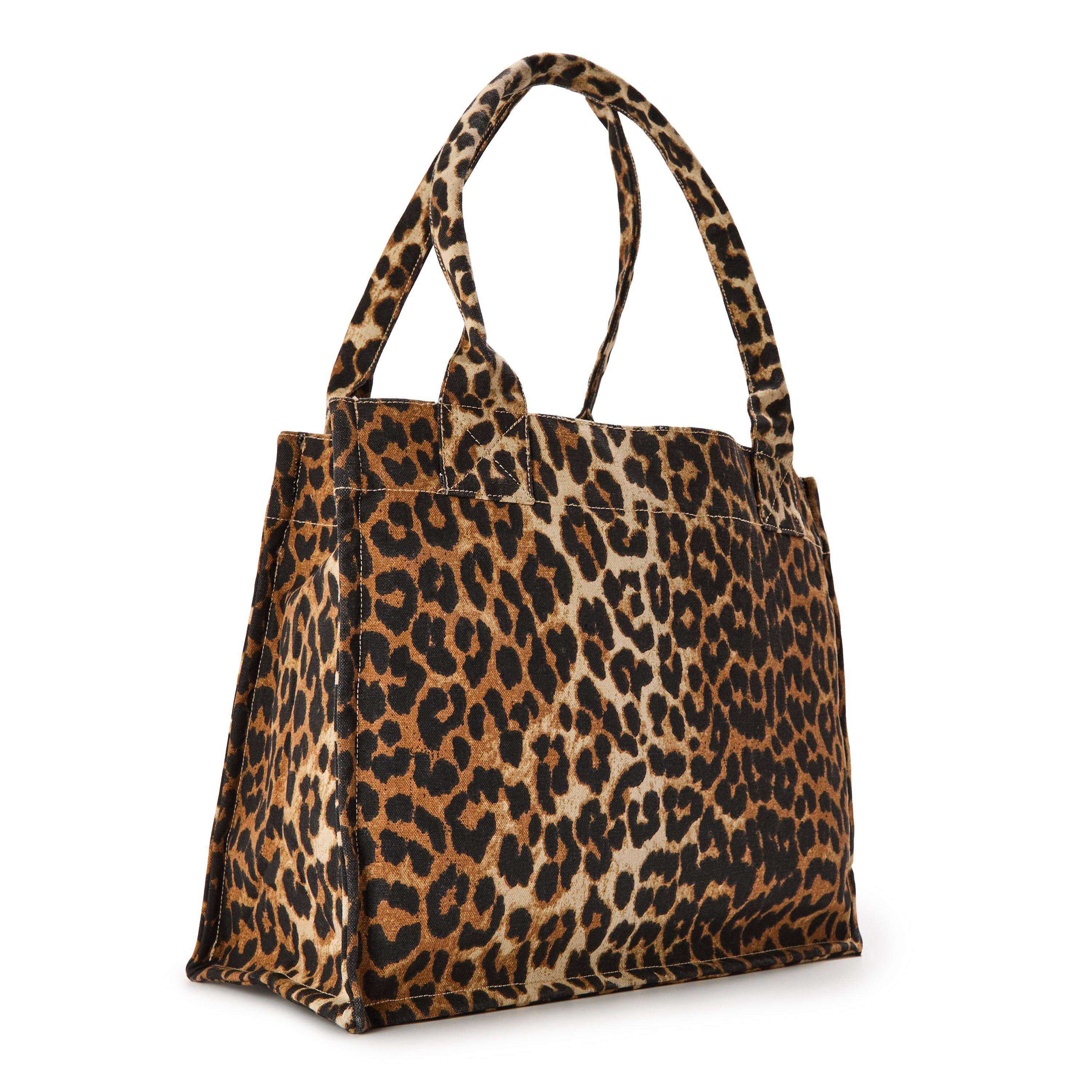 Leopard - Ganni - Women's Easy Shopper Tote Bag - 2