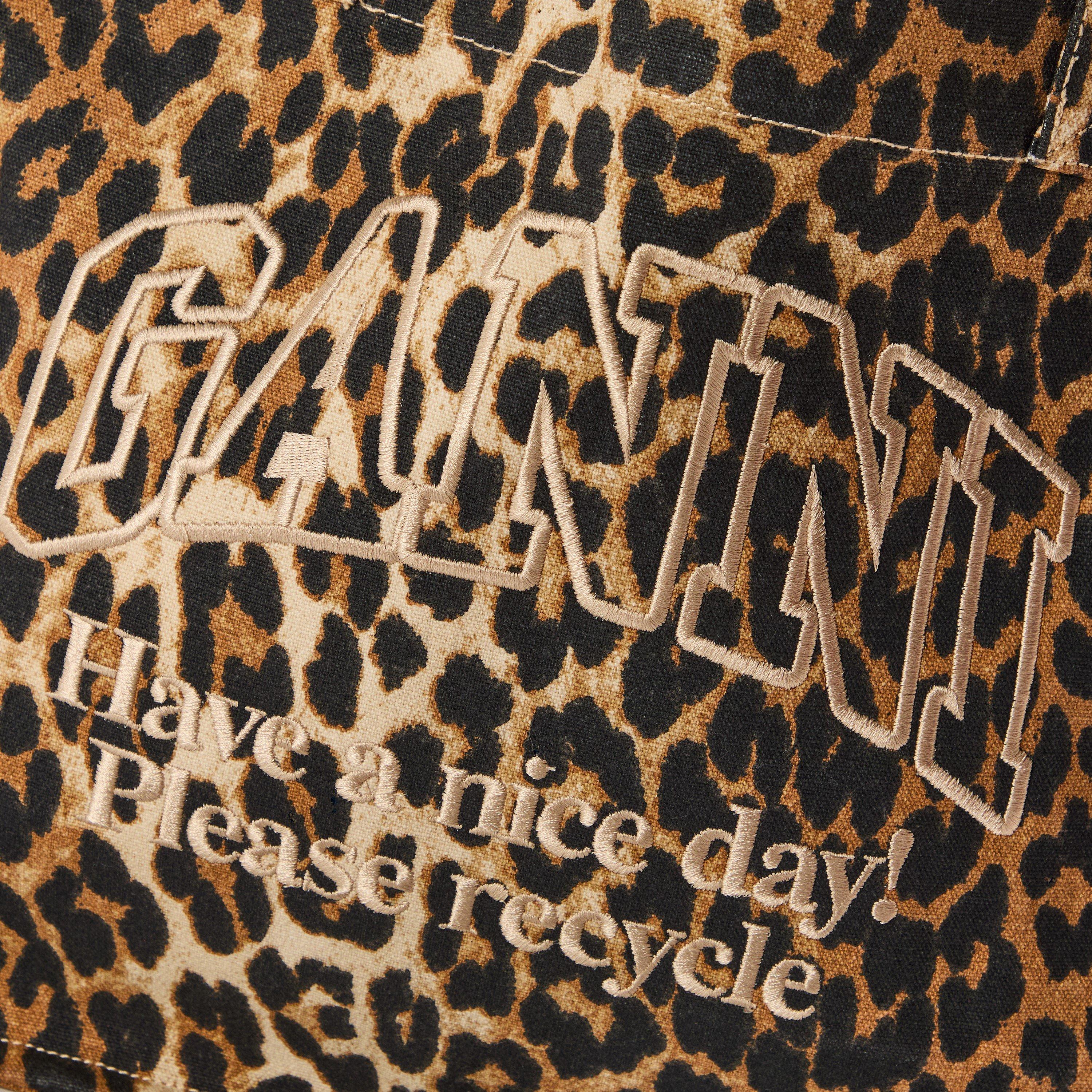 Leopard - Ganni - Women's Easy Shopper Tote Bag - 4