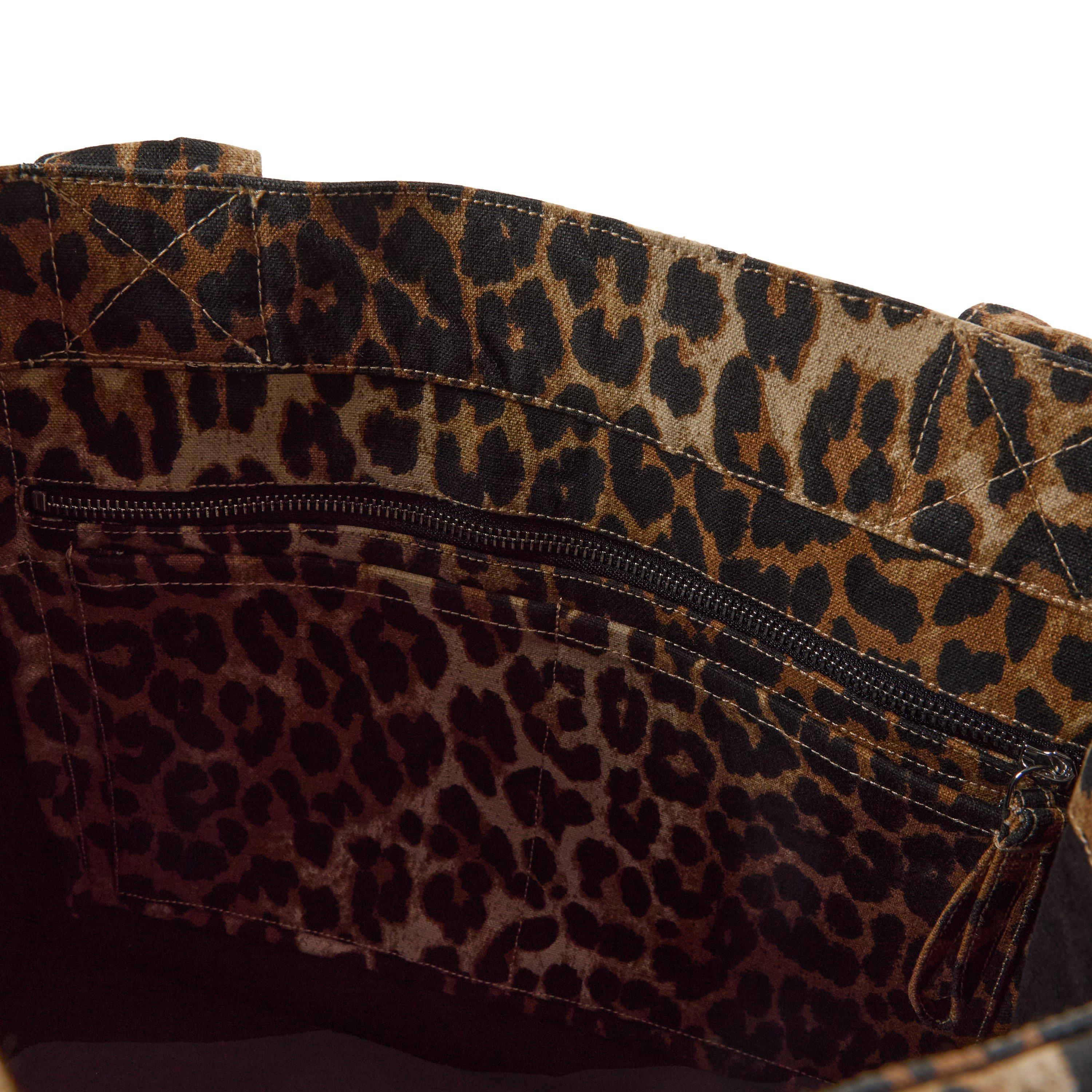 Leopard - Ganni - Women's Easy Shopper Tote Bag - 5