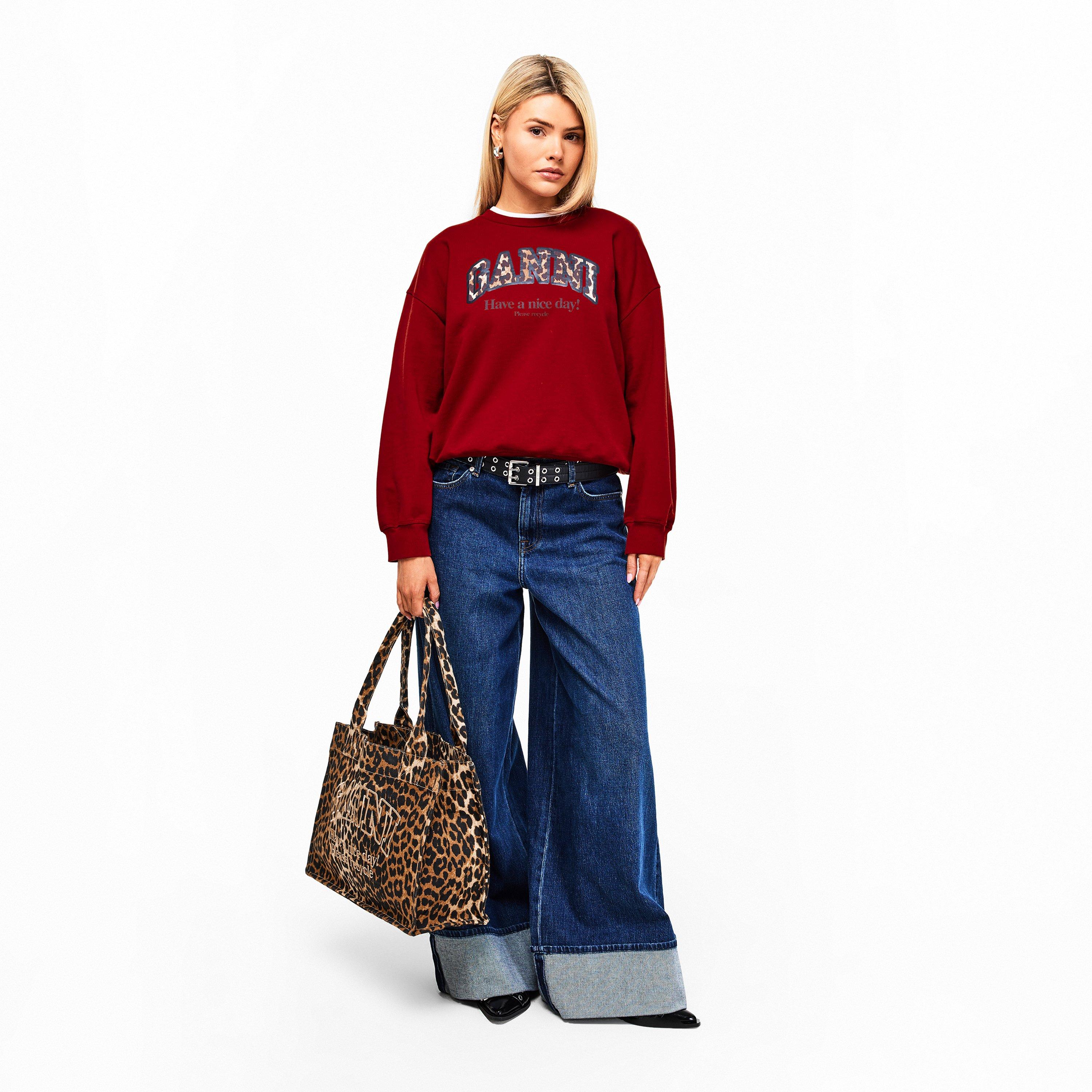 Leopard - Ganni - Women's Easy Shopper Tote Bag - 6