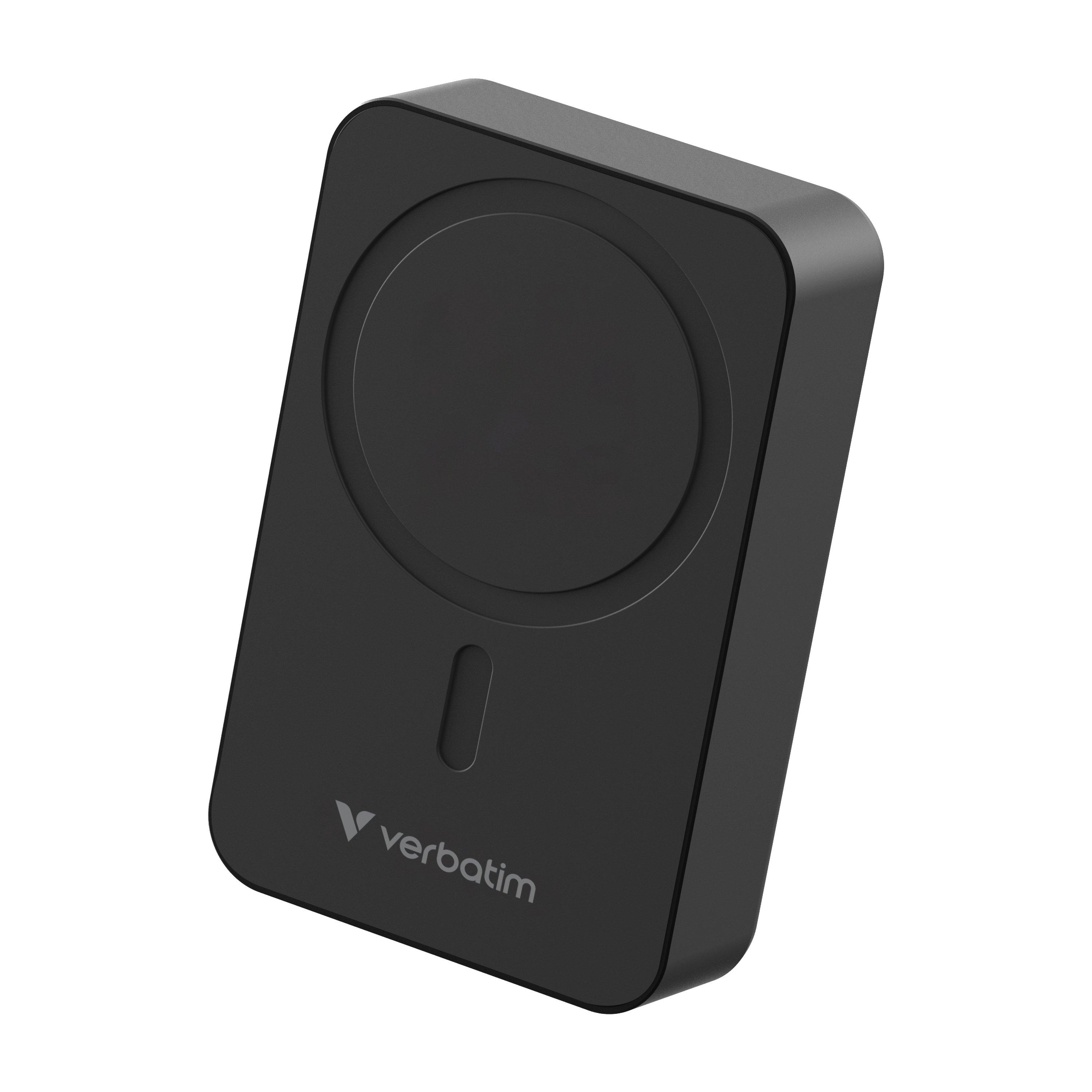 Black - Verbatim - Charge n Go Essentials Power Bank 20000mAh Magnetic Wireless Charging - Black - 3