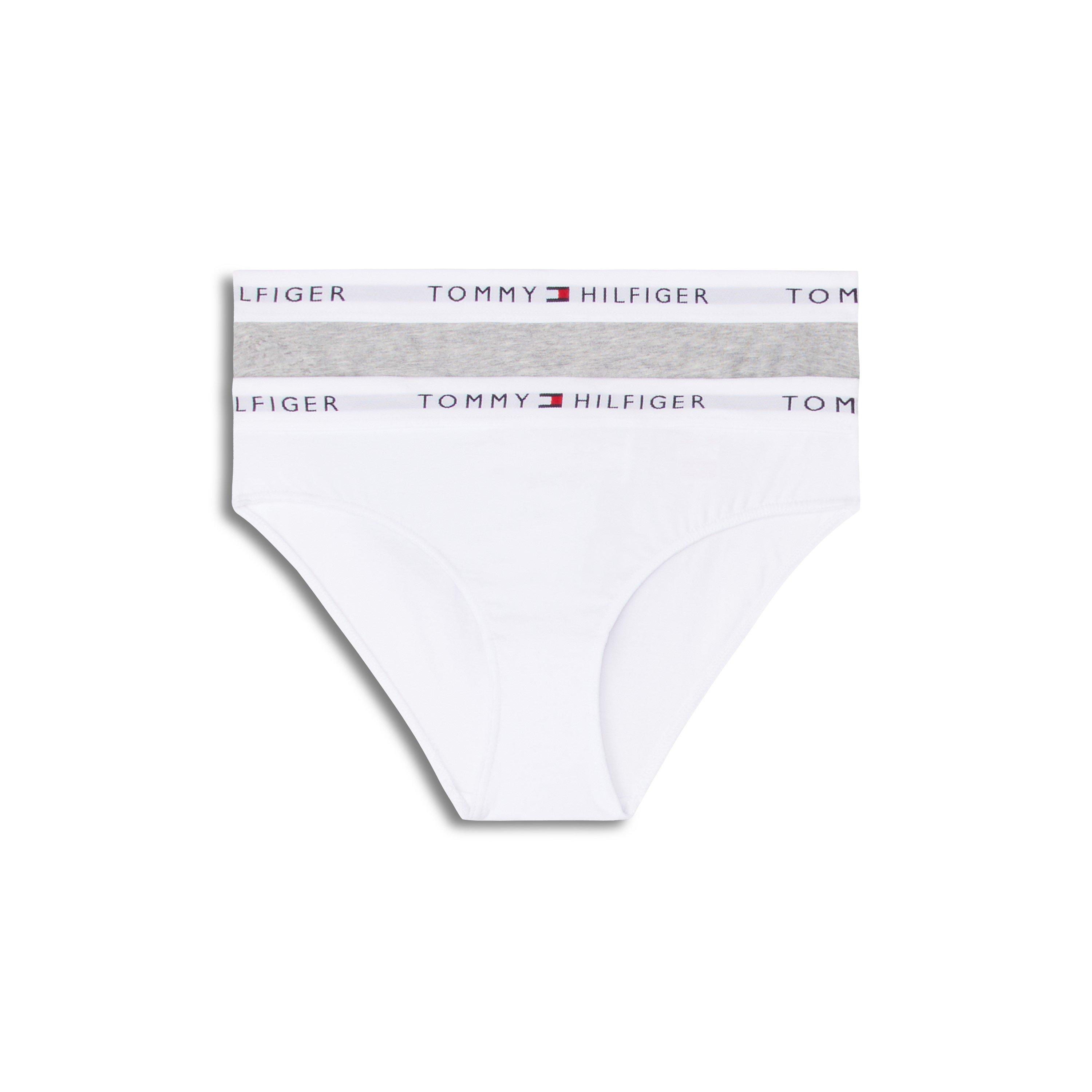 White/Grey 0WV - Tommy Hilfiger - Kids' Bikini Briefs - 1