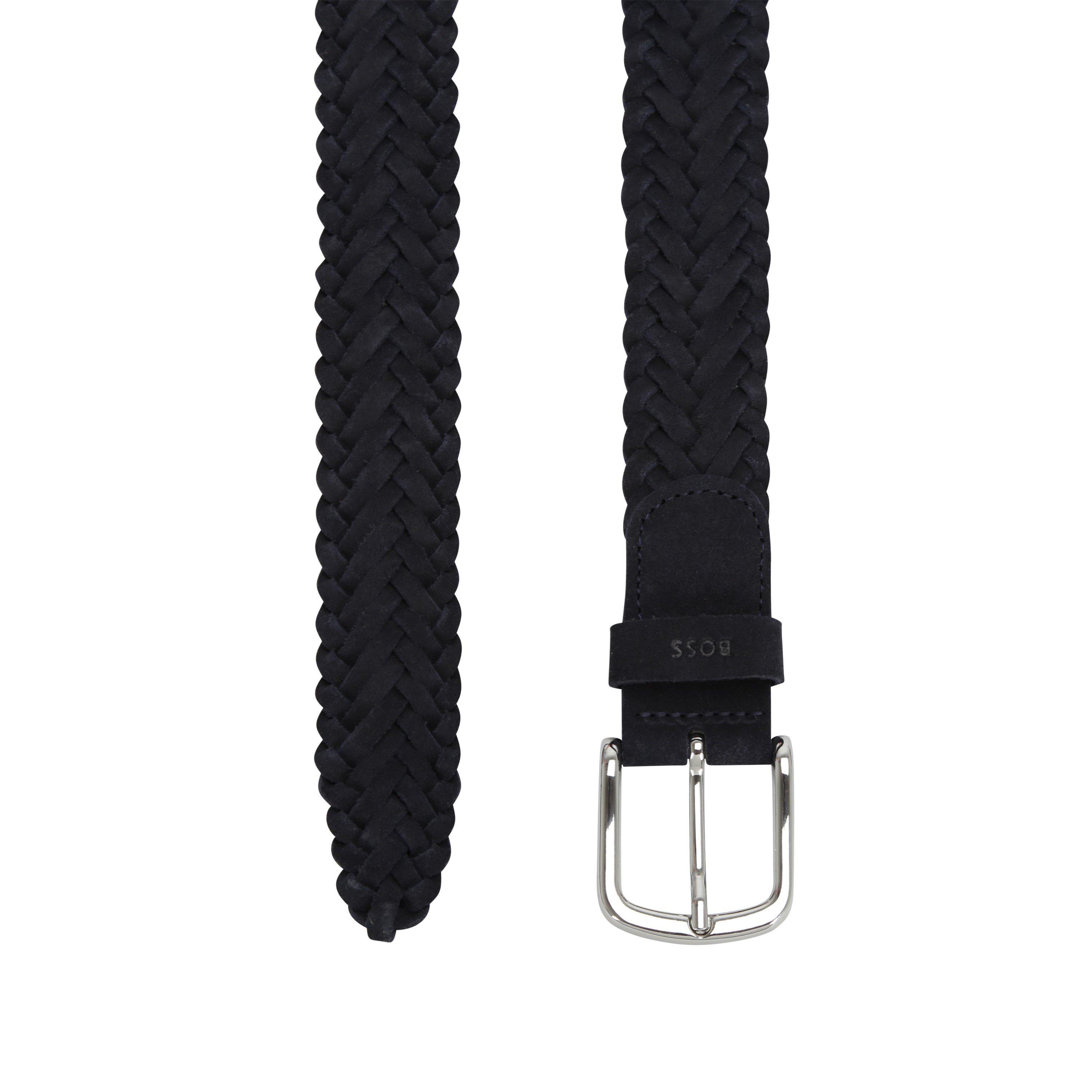 Dark Blue - Boss - Men's Sash Sdw1 Leather Belt - 2