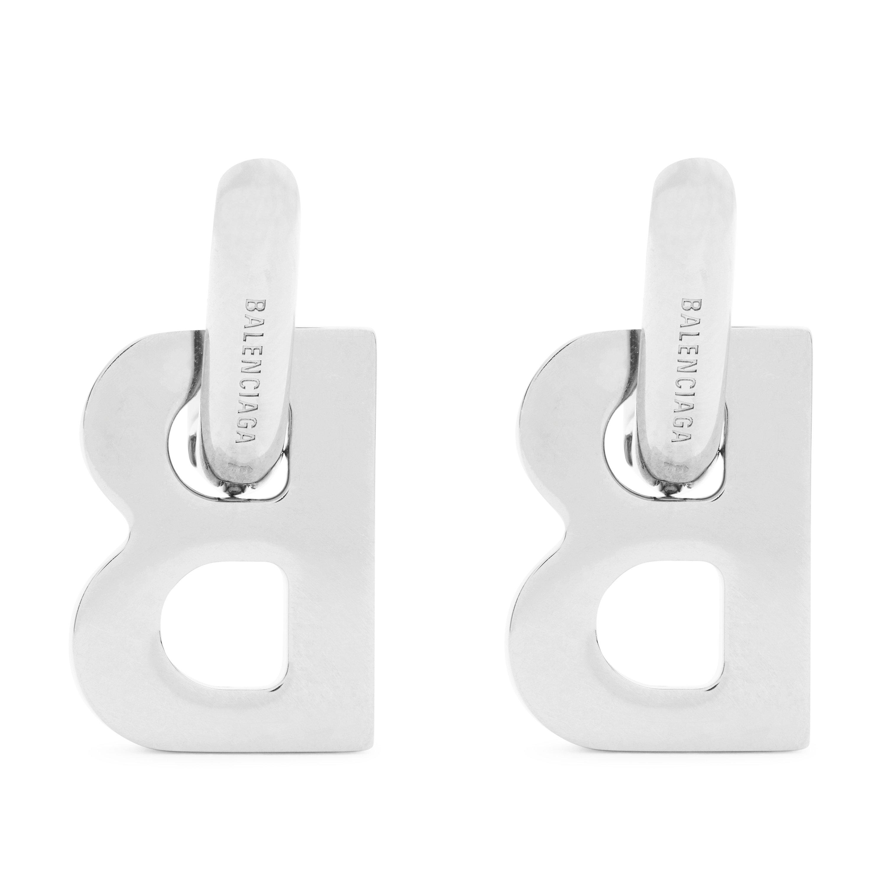Silver 0926 - Balenciaga - B Chain Xs Earrings - 4