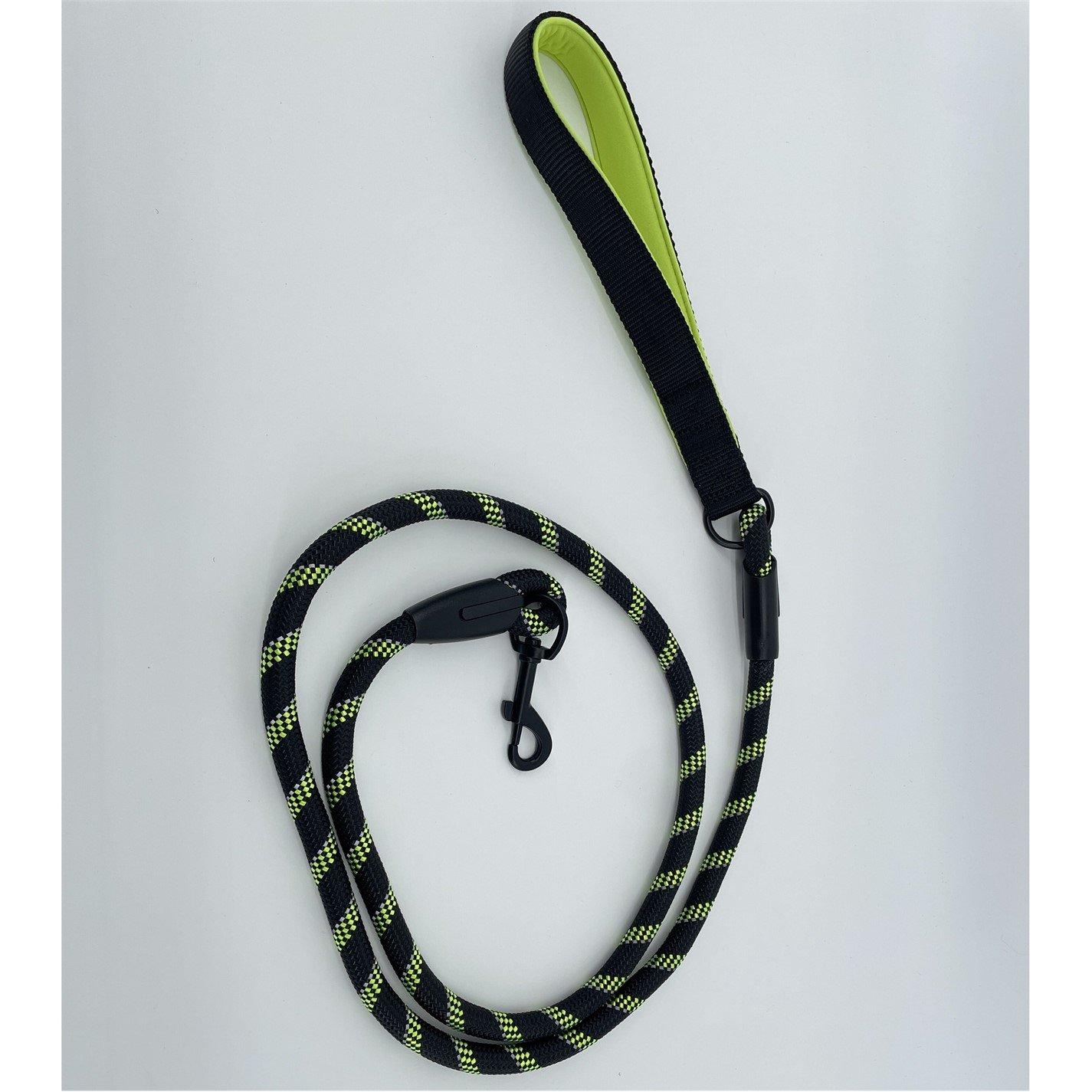 Black/Green - Waggy Tails - Reflective Dog Leash - 1