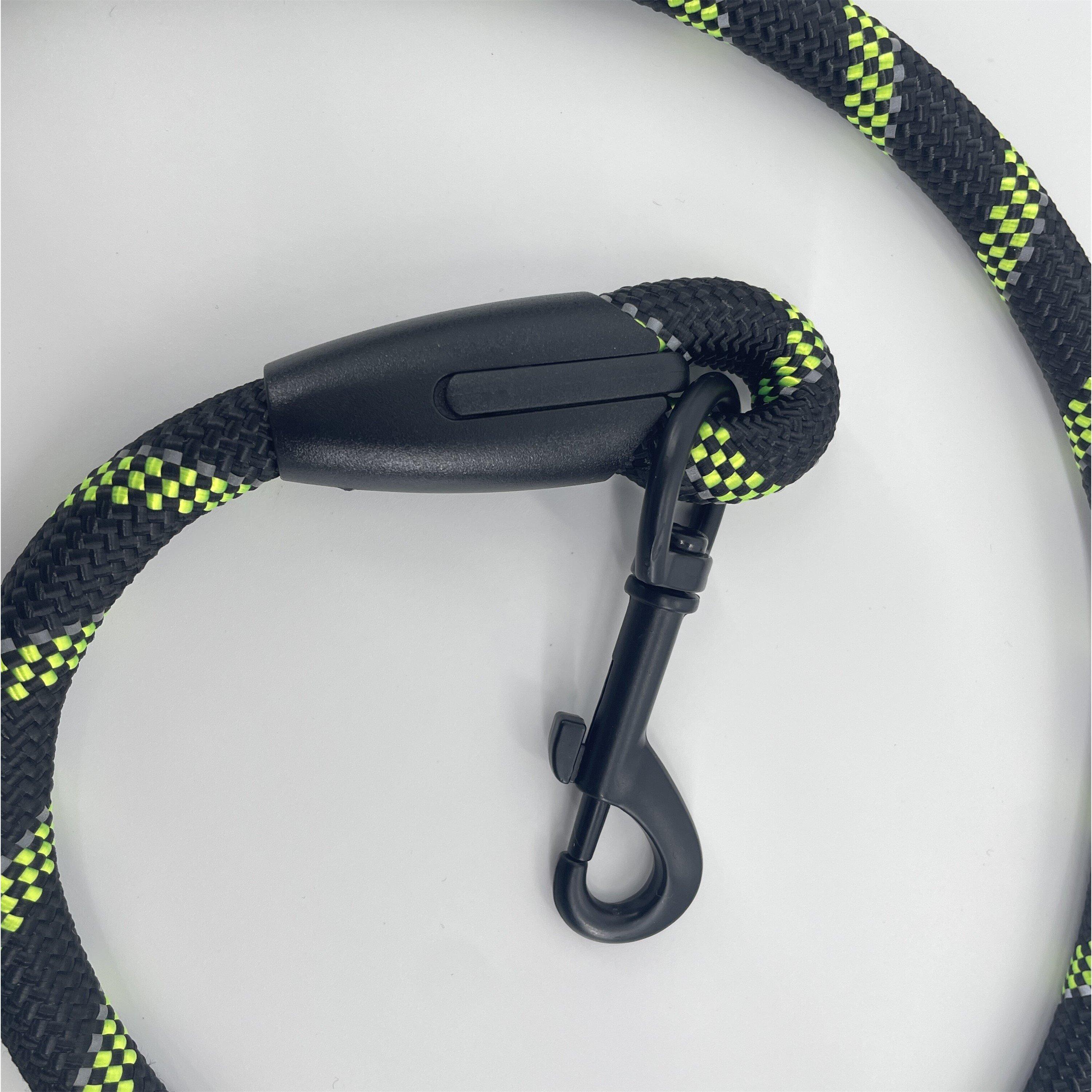 Black/Green - Waggy Tails - Reflective Leash Adults - 5