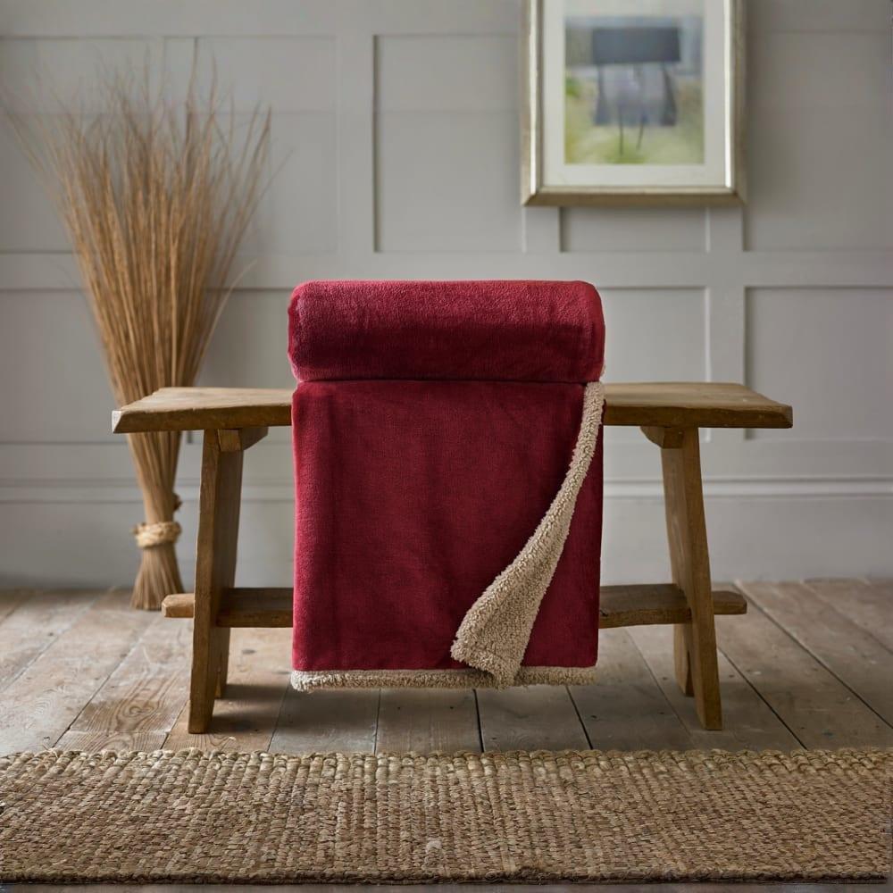 Merlot/Biscuit - Deyongs - Blackbrook Sofa Throws - 2