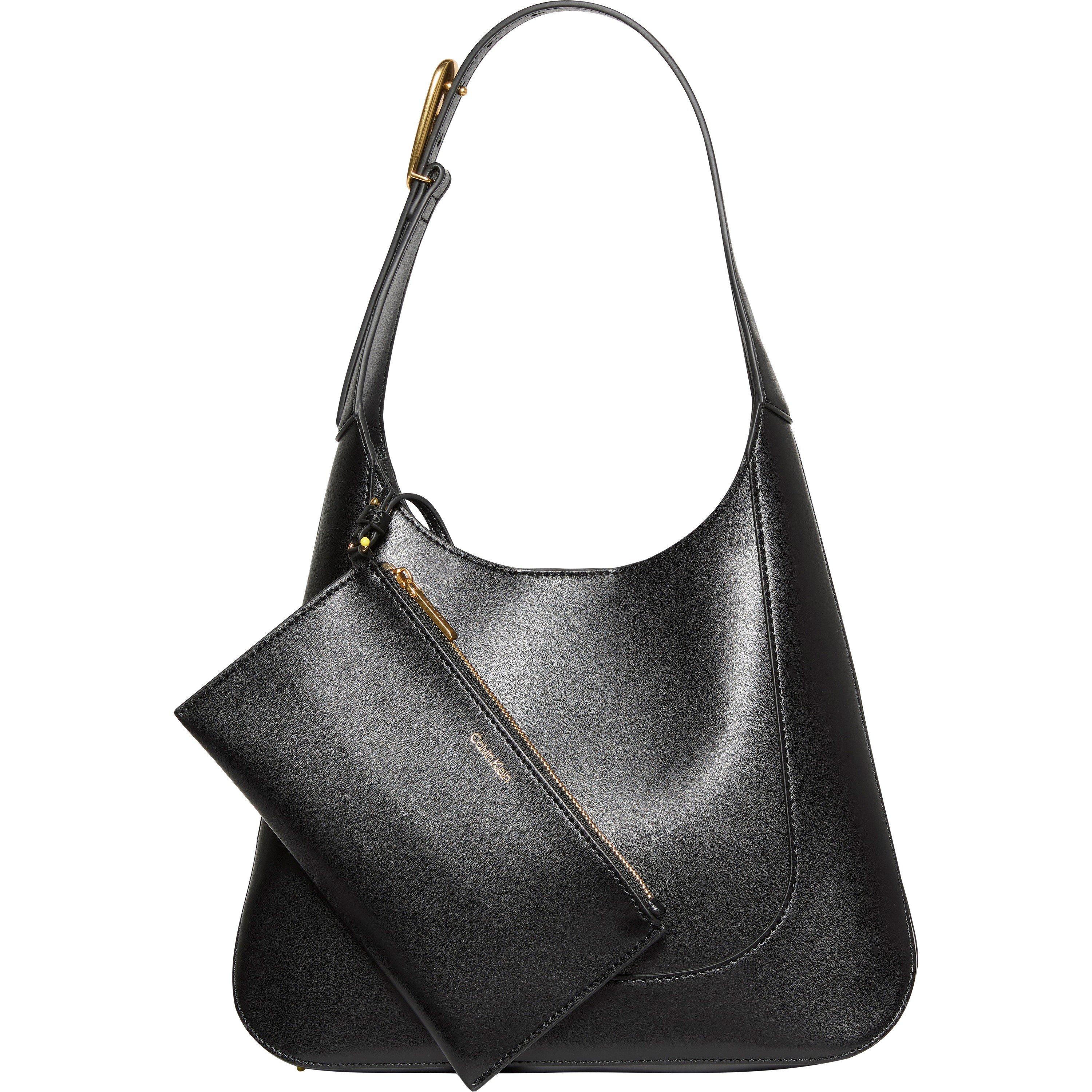Black/Deep Gold - Calvin Klein - CK L Adj Strap M Bag Ld62 - 3