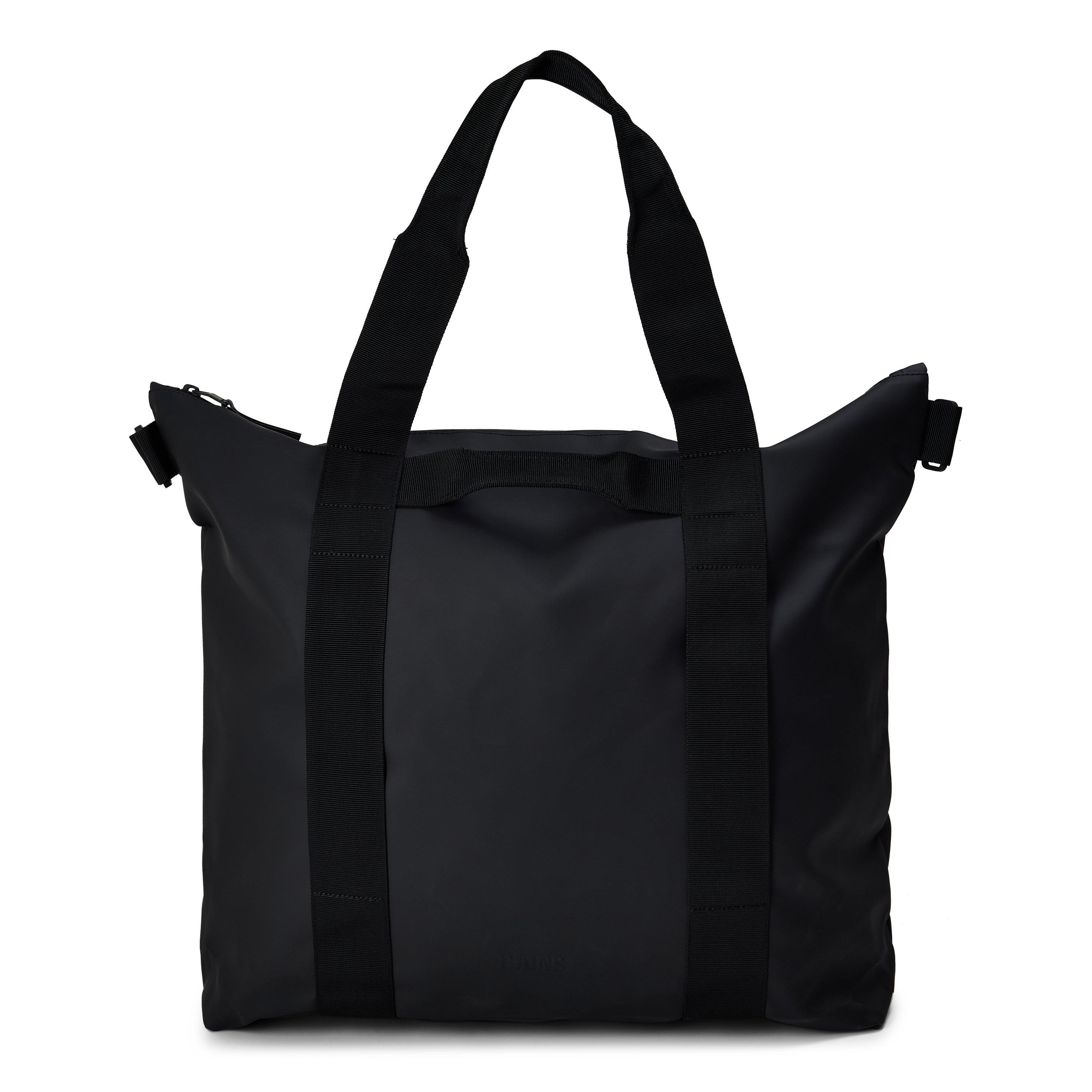 Black 01 - Rains - Men's Large Tote Bag - 1