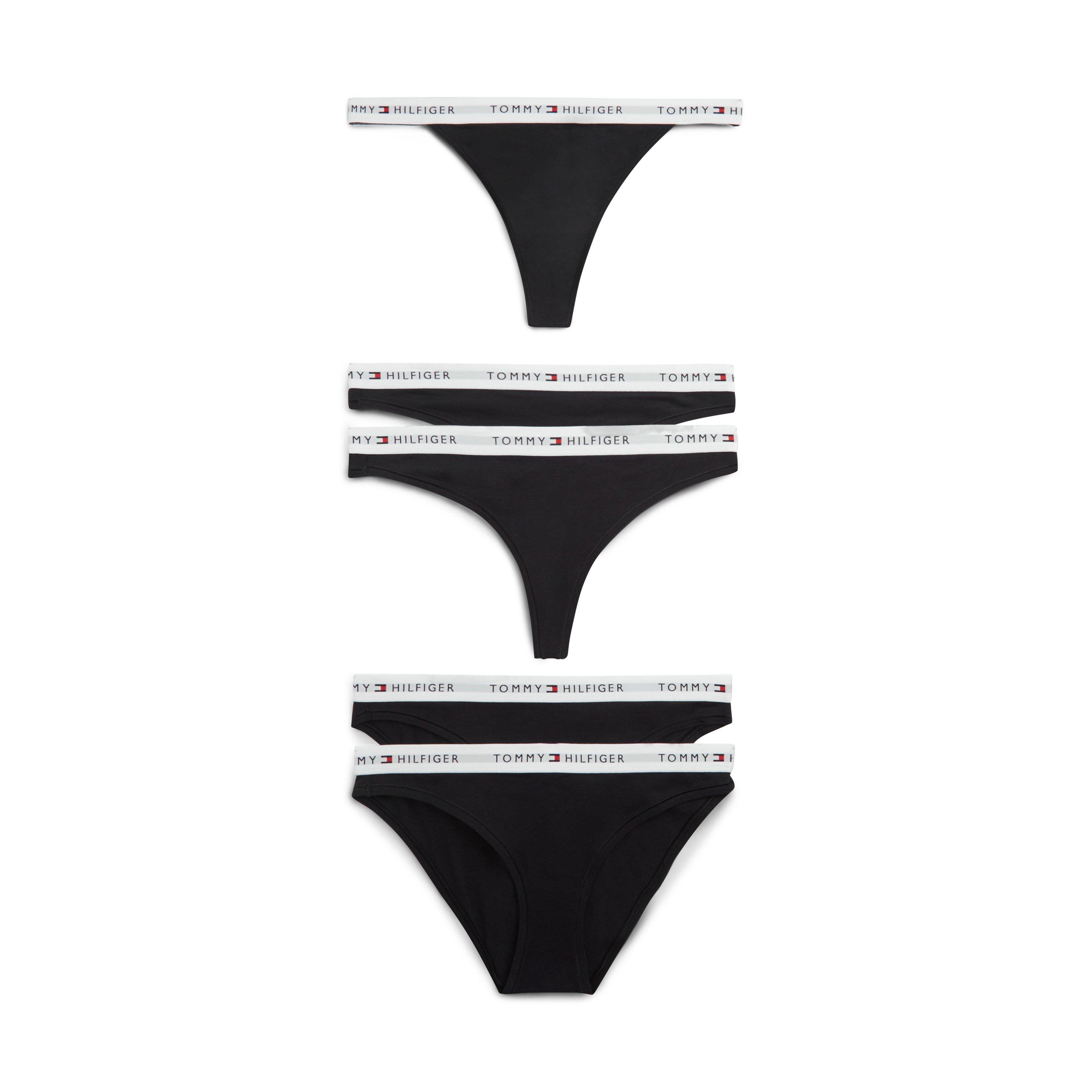 Tommy Hilfiger Women's Brazilian Briefs - Black/Black - 8 (XS)
