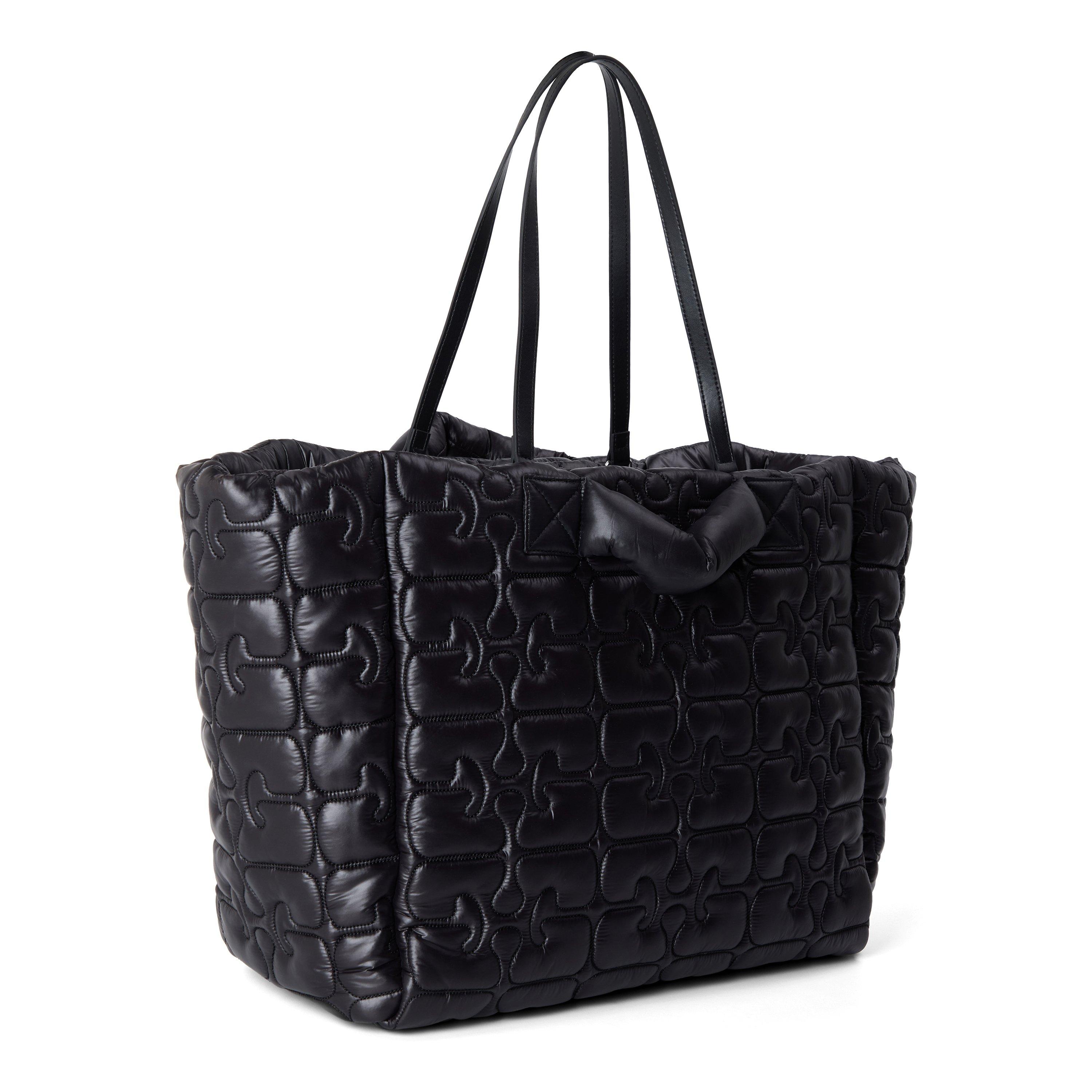 Black - Ganni - Ganni Quilted Tote Ld61 - 2