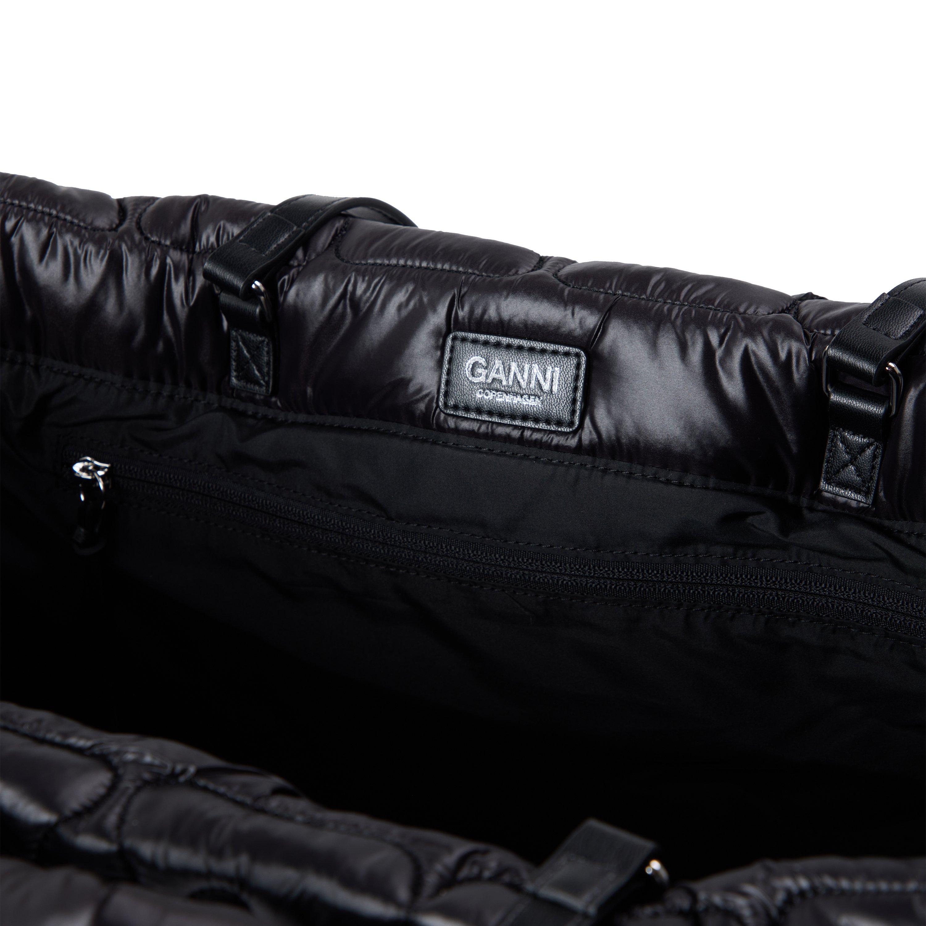 Black - Ganni - Ganni Quilted Tote Ld61 - 4