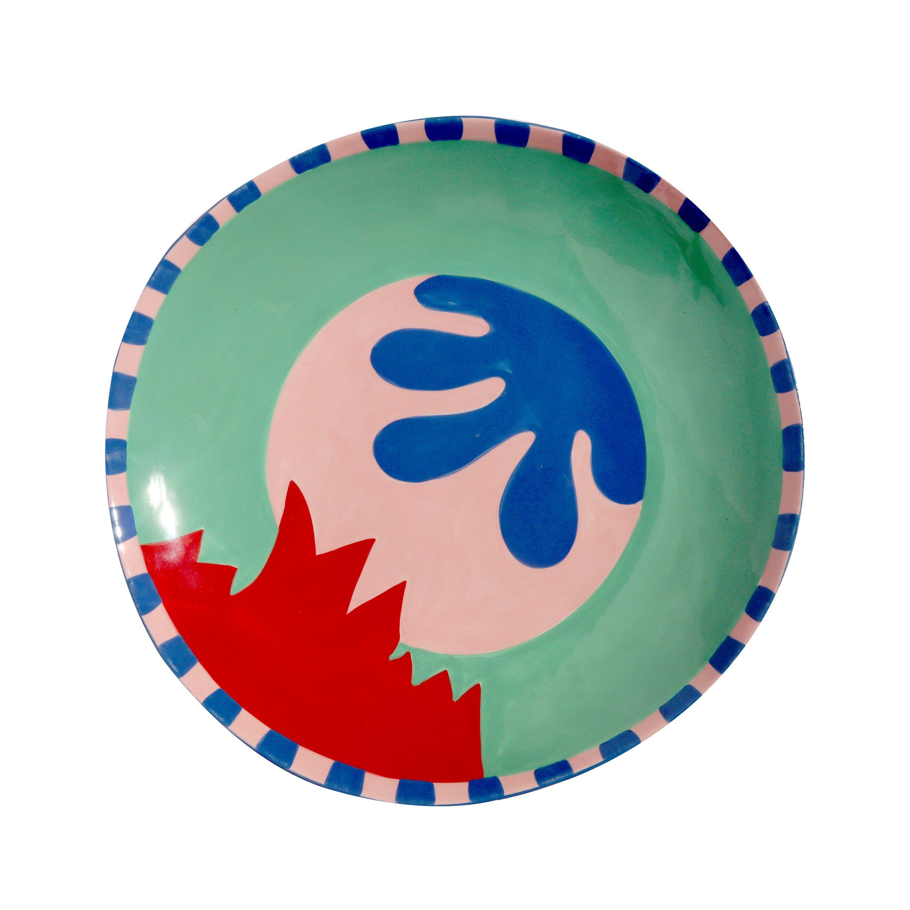 Green/Blue - Laetitia Rouget - Tropical Ceramic Fruit Platter - 1