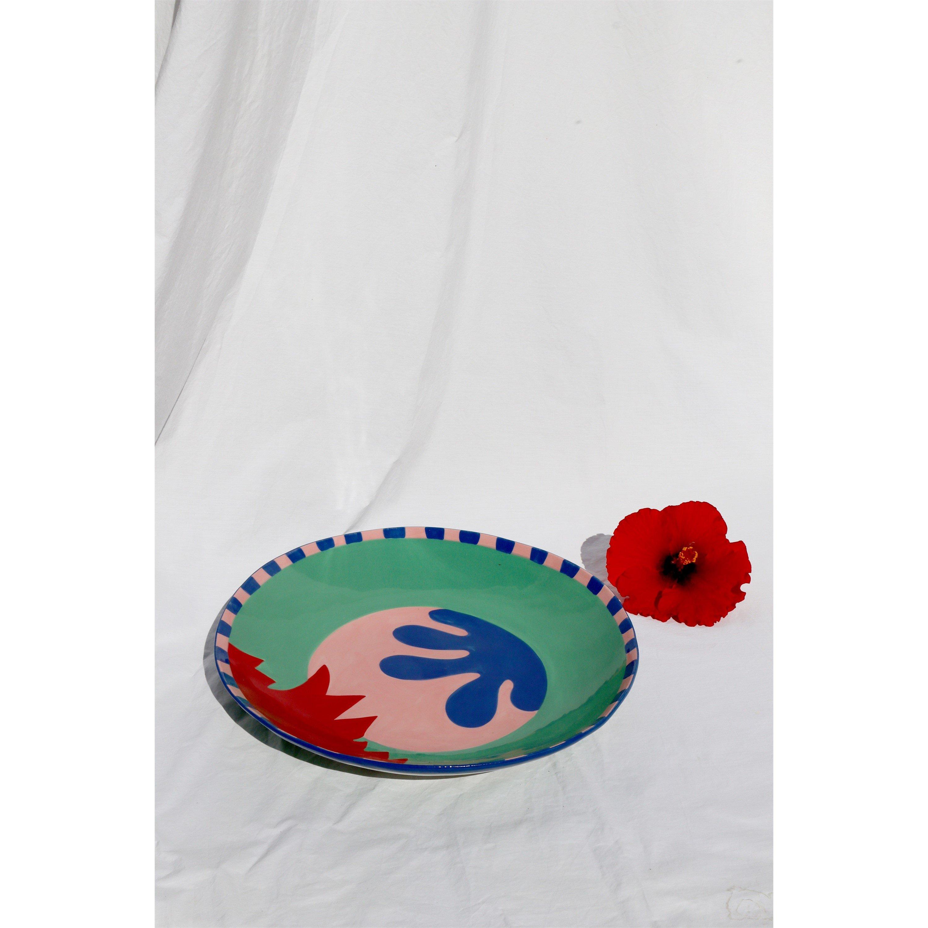 Green/Blue - Laetitia Rouget - Tropical Ceramic Fruit Platter - 2