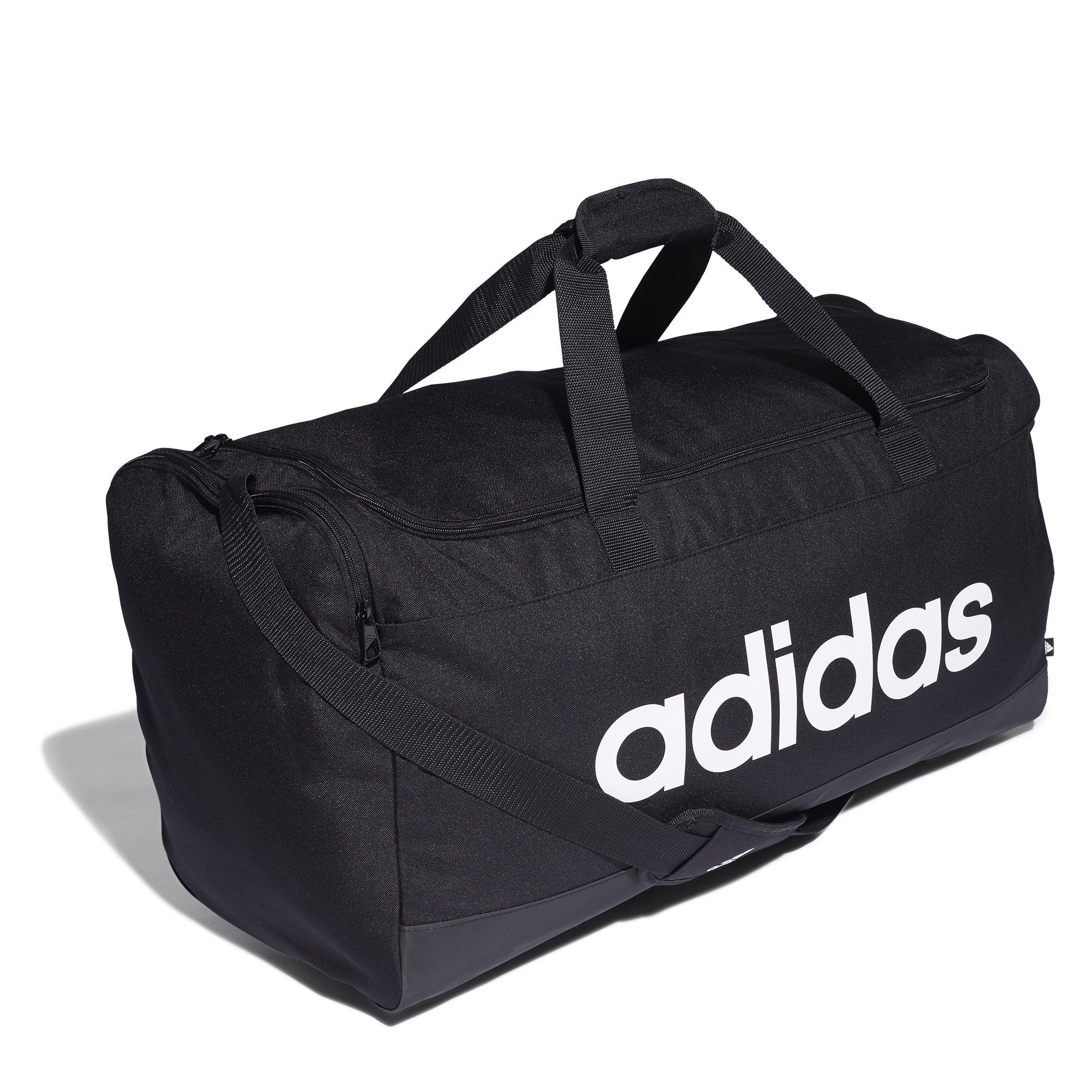 Black/White - adidas - Essentials Linear Duffle Bag Large - 3