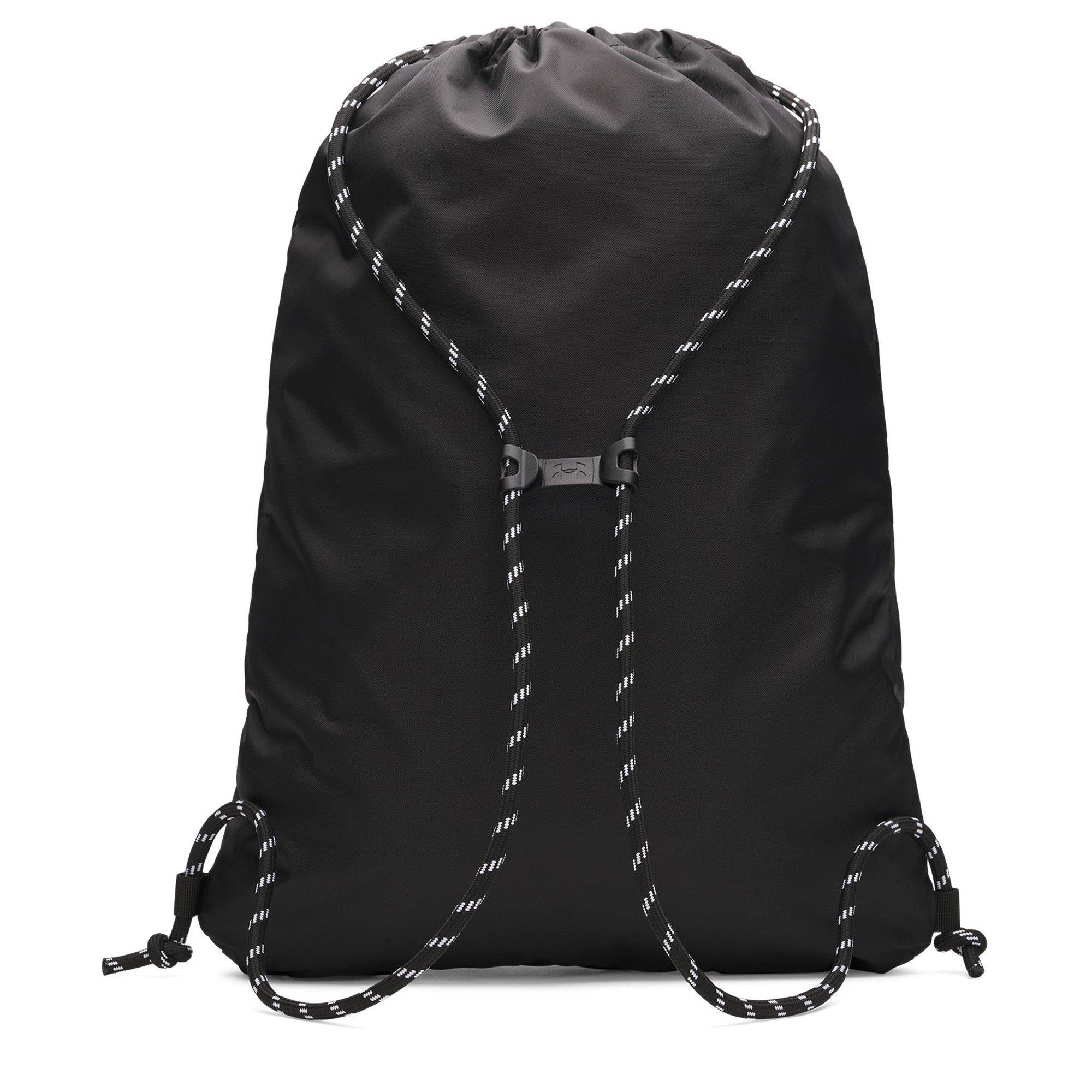 Black/Blk/White - Under Armour - Gym Drawstring Bag - 2
