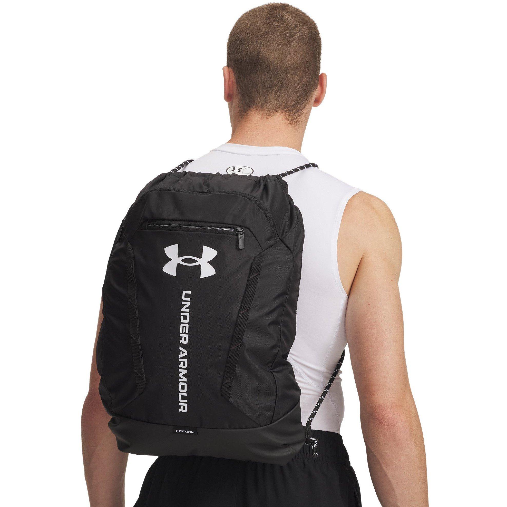 Black/Blk/White - Under Armour - Gym Drawstring Bag - 3
