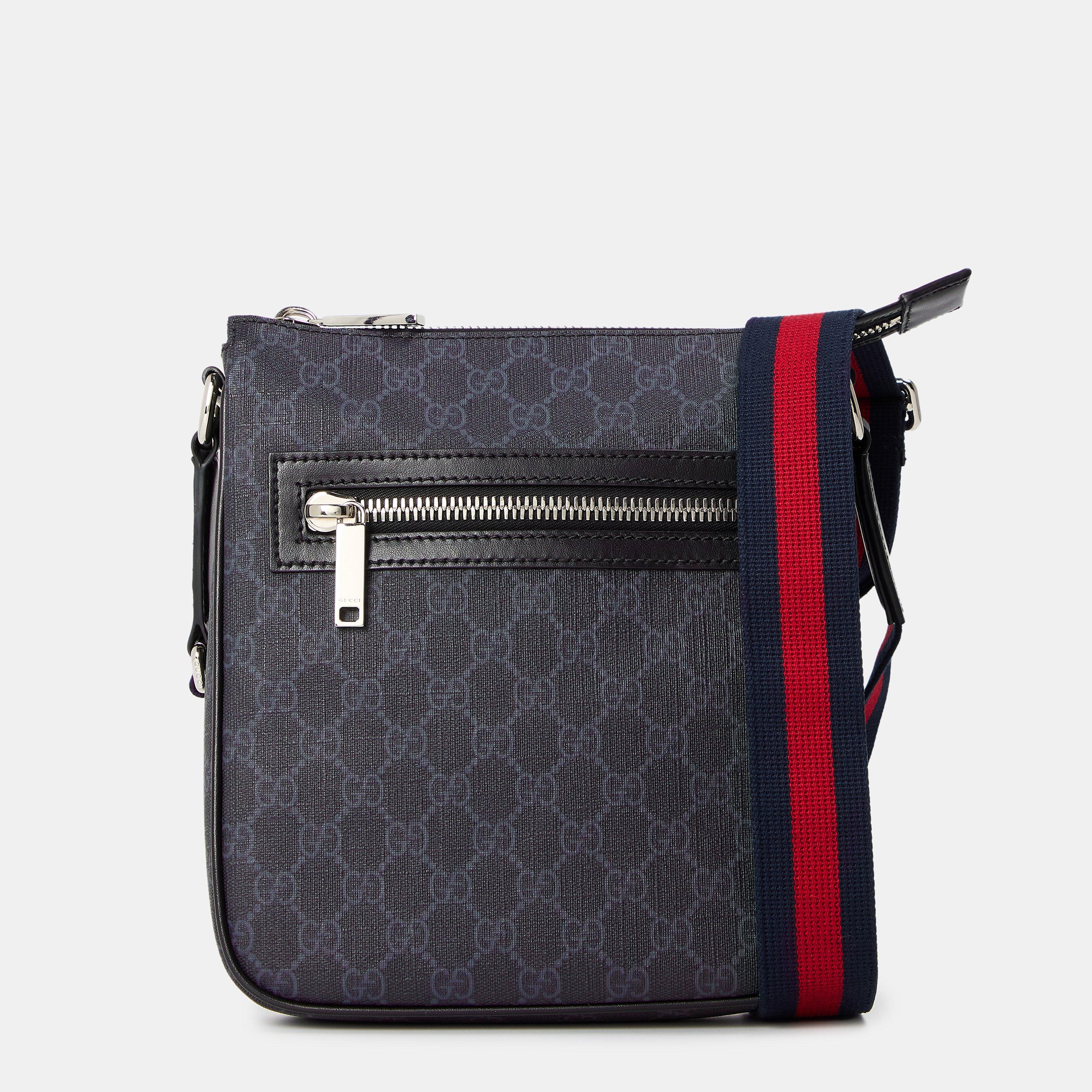 GG Black - Gucci - Men's GG Cotton Cross-Body Bag - 1