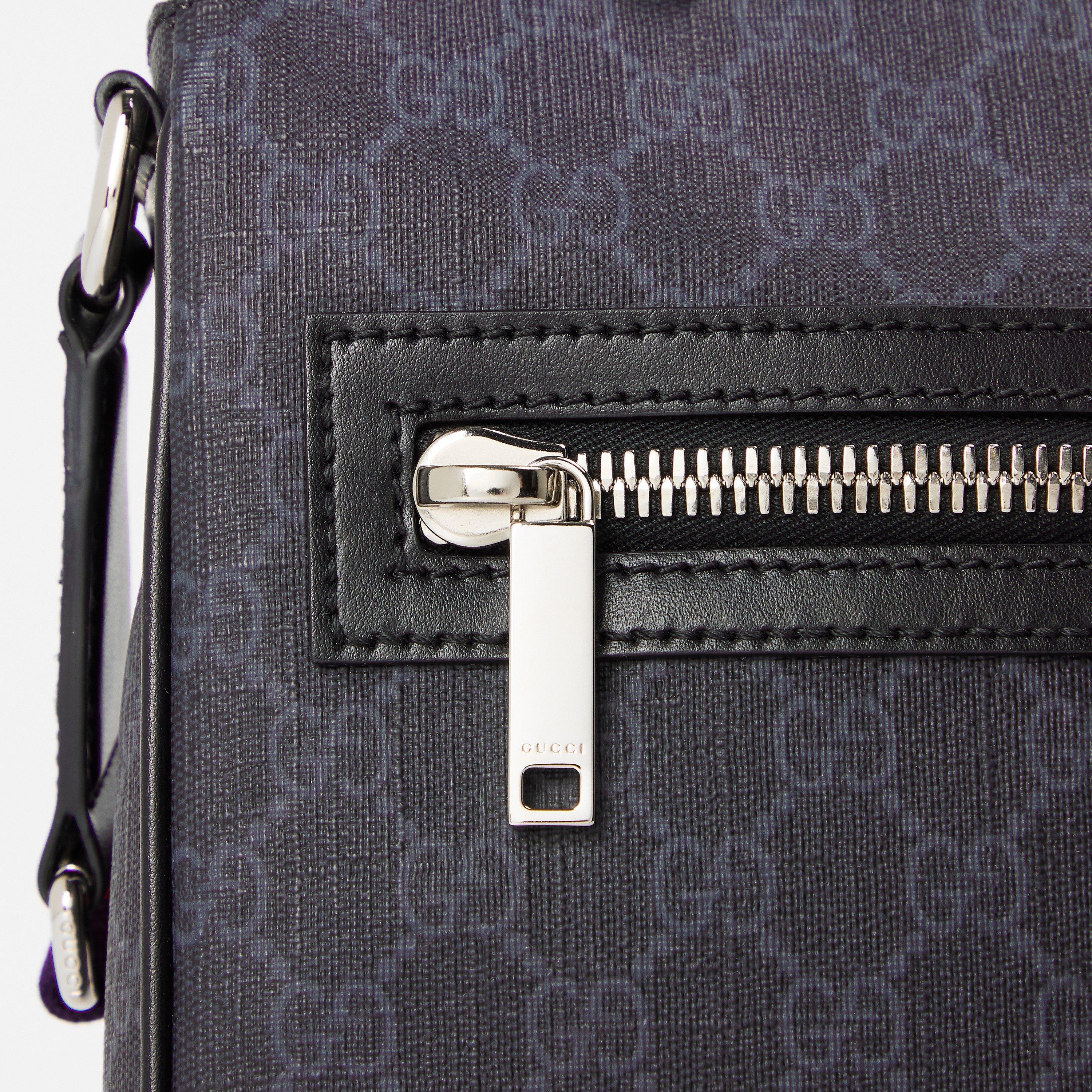 GG Black - Gucci - Men's GG Cotton Cross-Body Bag - 4