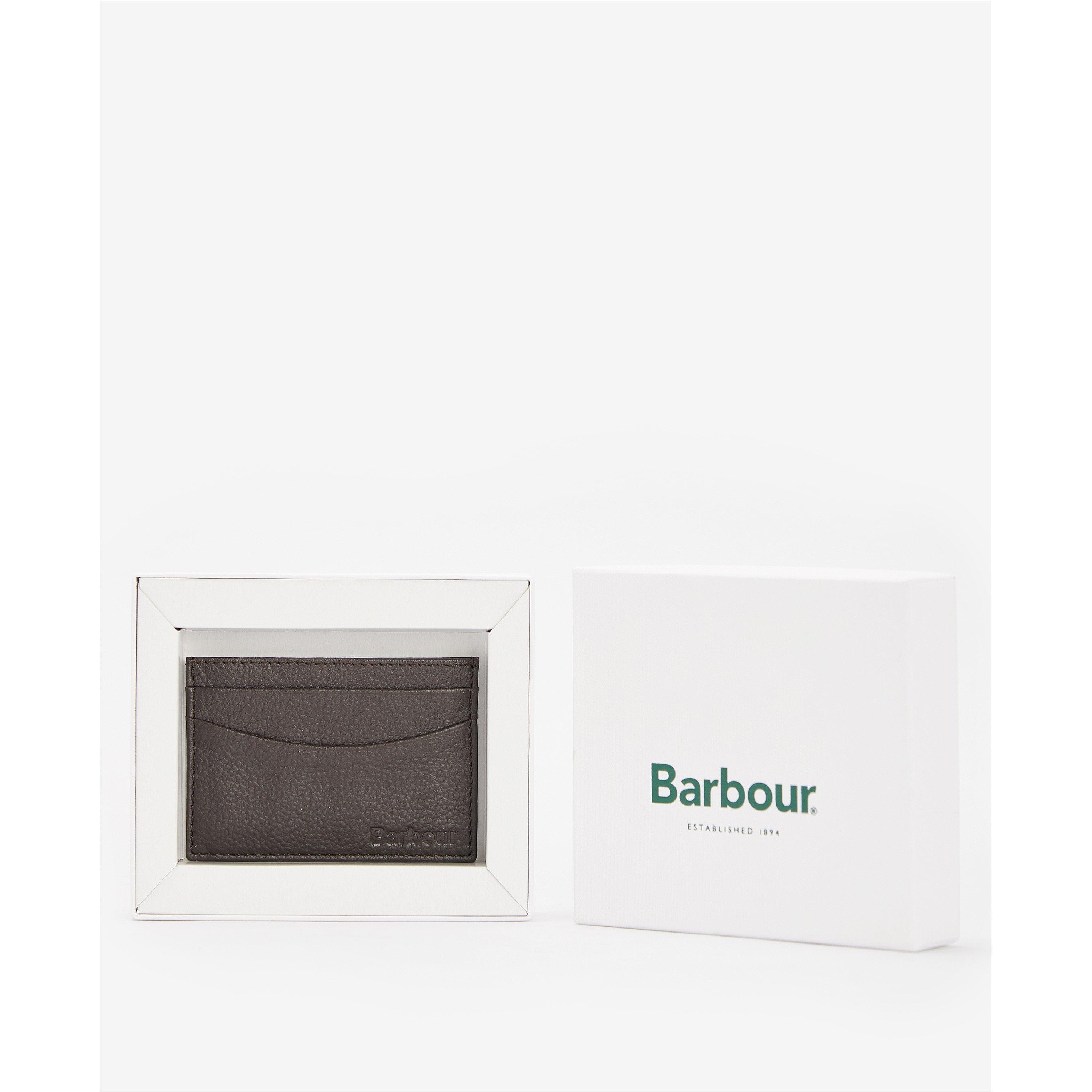 Dark Brown - Barbour - Men's Amble Leather Card Holder - 3