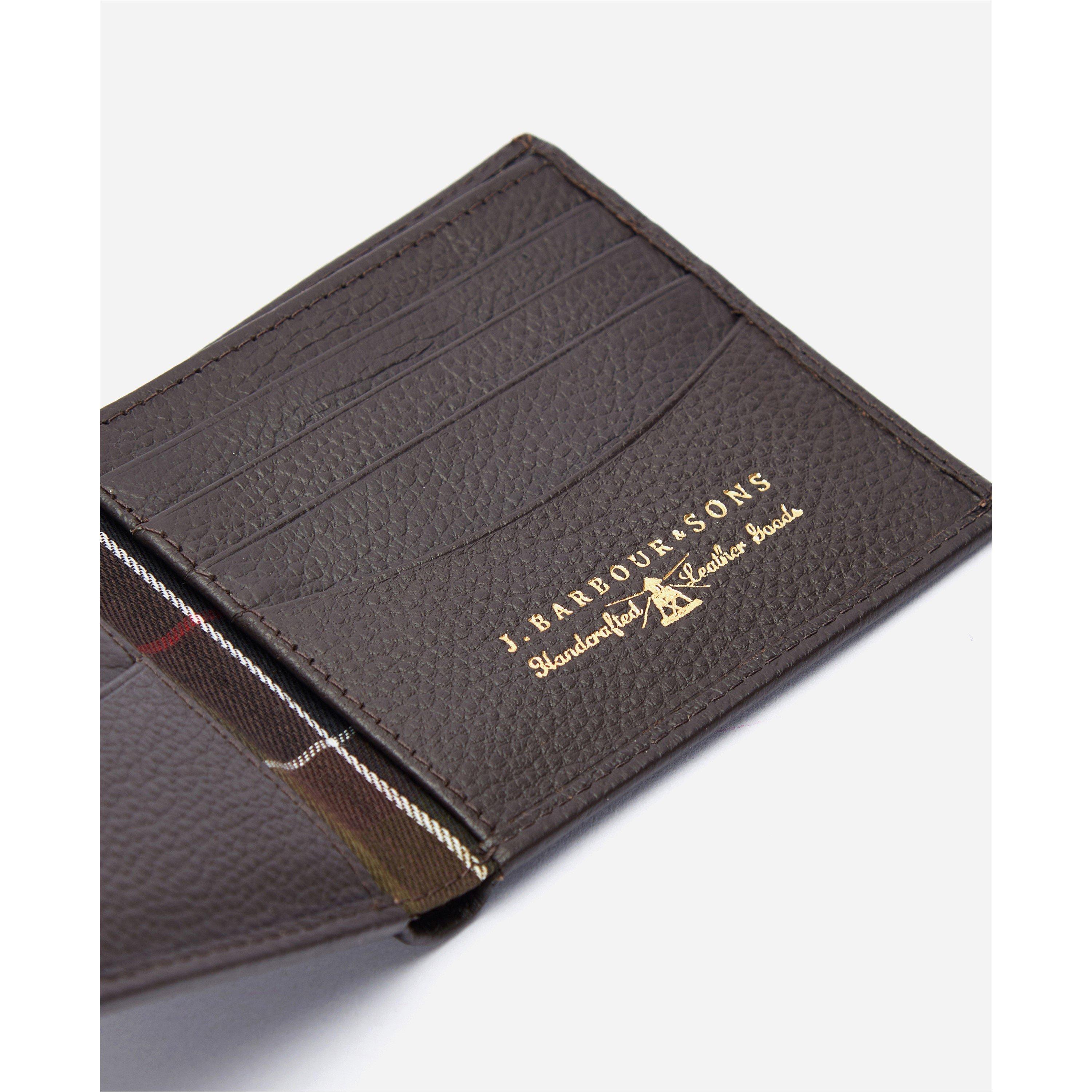 Dark Brown - Barbour - Amble Leather Billfold Wallet - 5