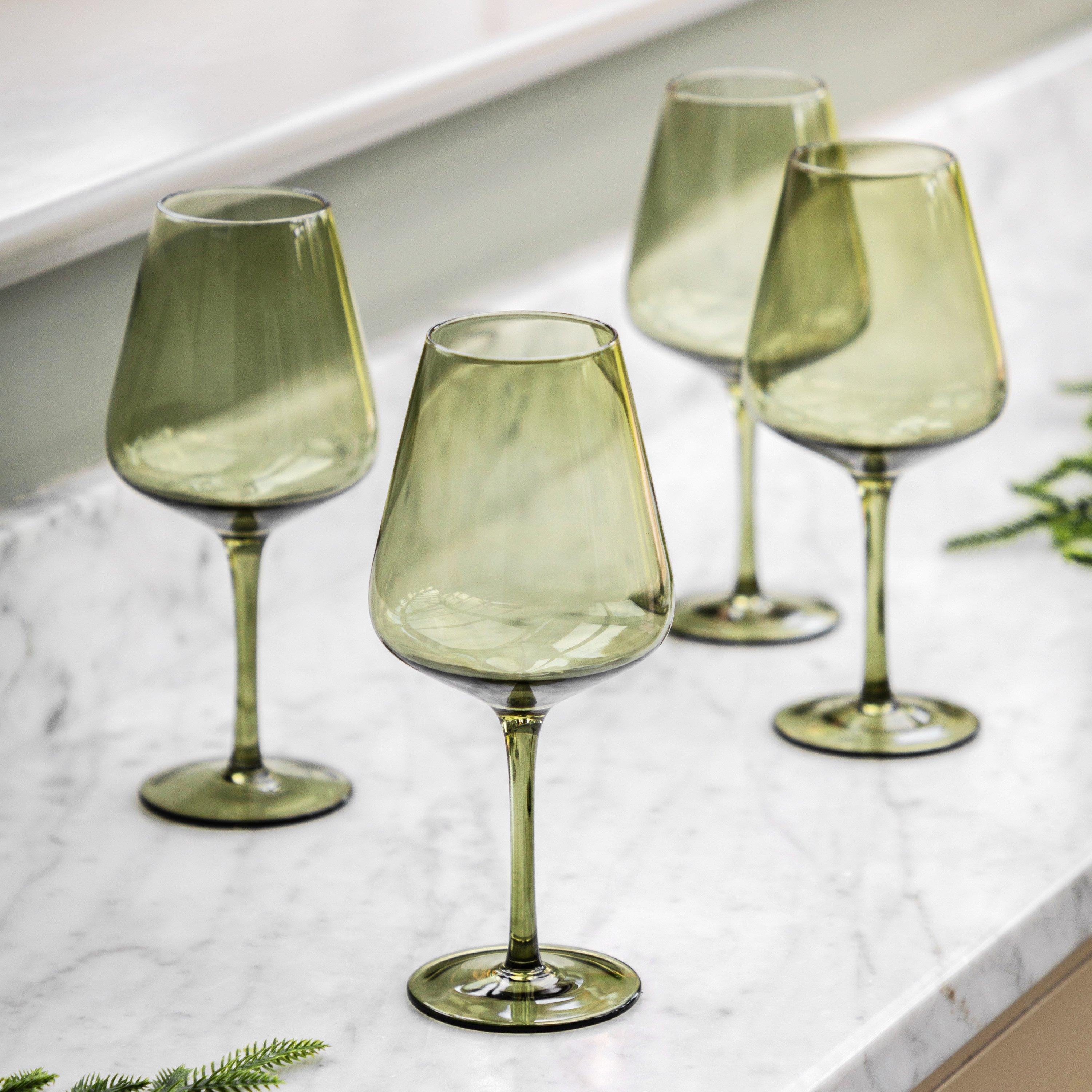 Smokey Green - Gallery - Wine Glass Smokey Green (4pk) - 1