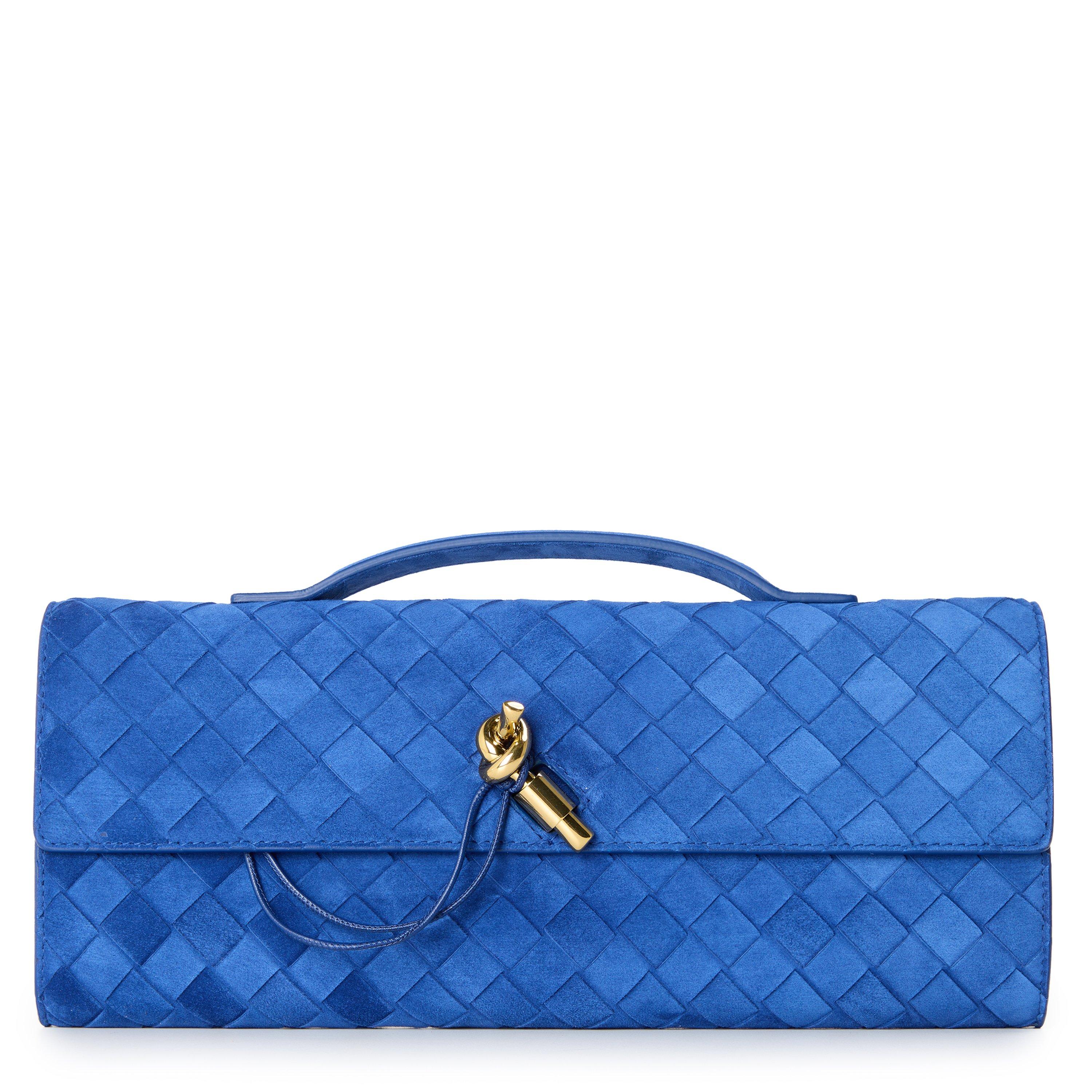 Bottega Veneta Andiamo Clutch - Blue Royal