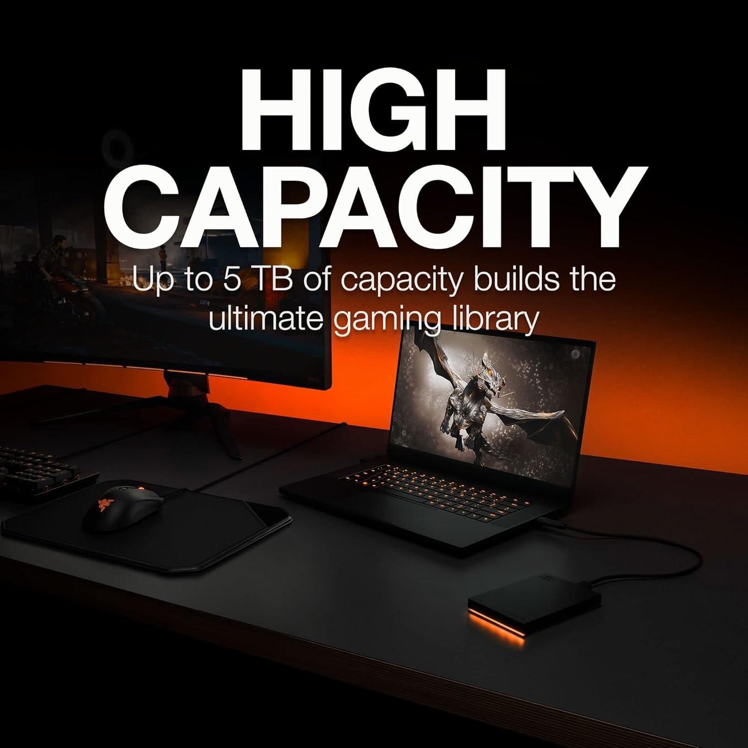 Black - Seagate - Seagate FireCuda Gaming Hard Drive 1TB External Hard Drive HDD - 3