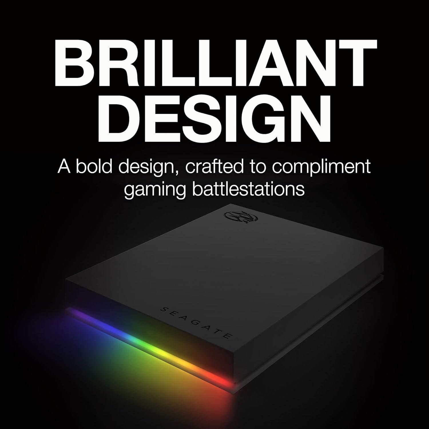 Black - Seagate - Seagate FireCuda Gaming Hard Drive 1TB External Hard Drive HDD - 5