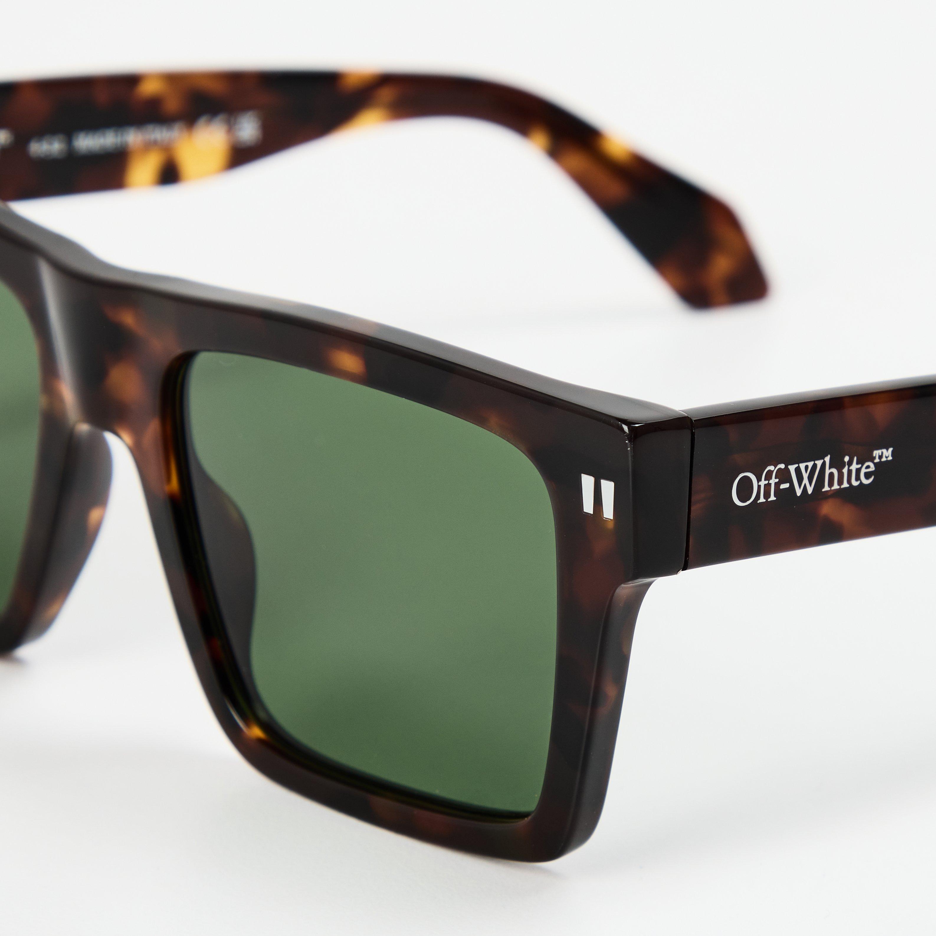 Havana/Green - Off White - UV Protection Round Sunglasses - 4