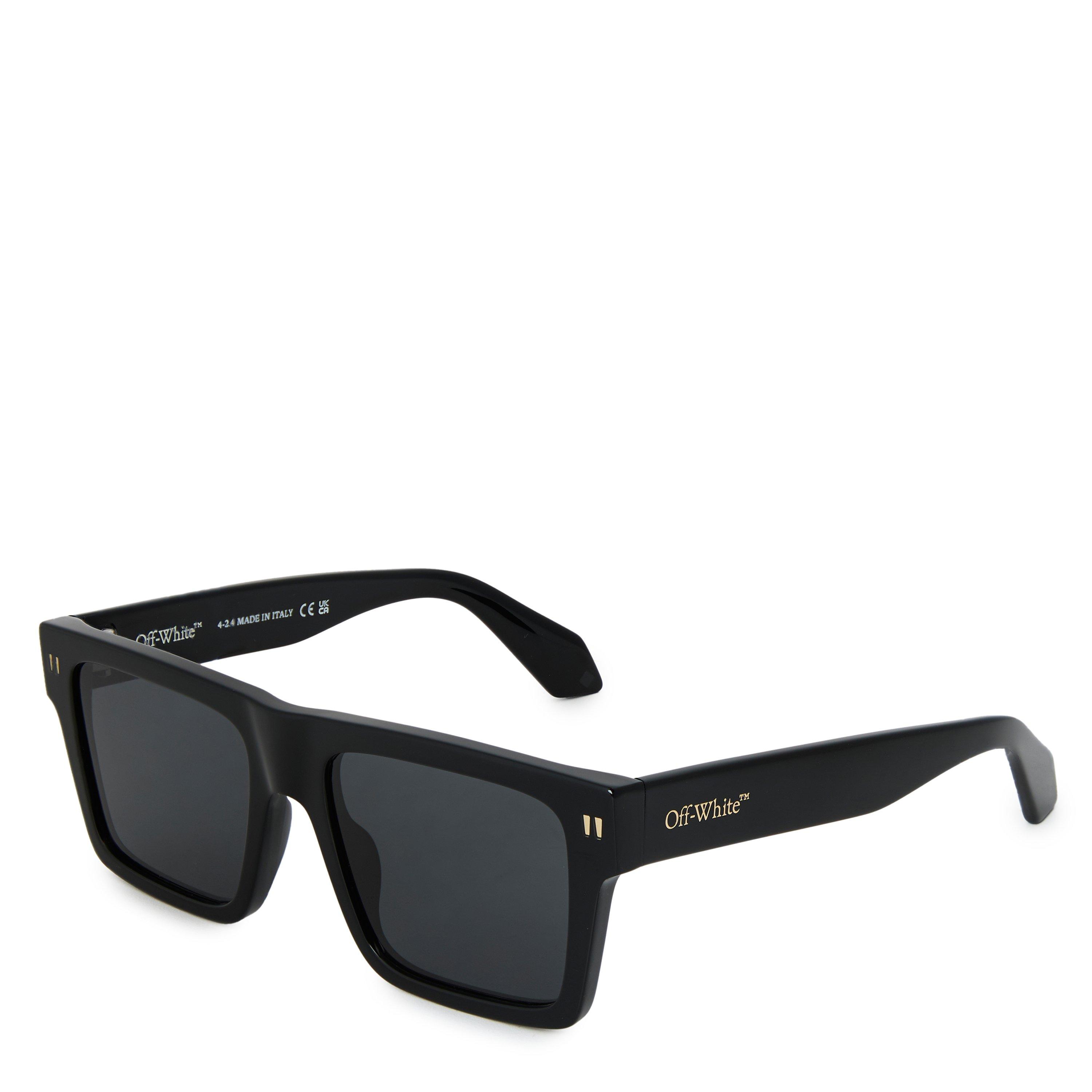 Off White  Uv Protection Round Sunglasses - Black Dark Grey