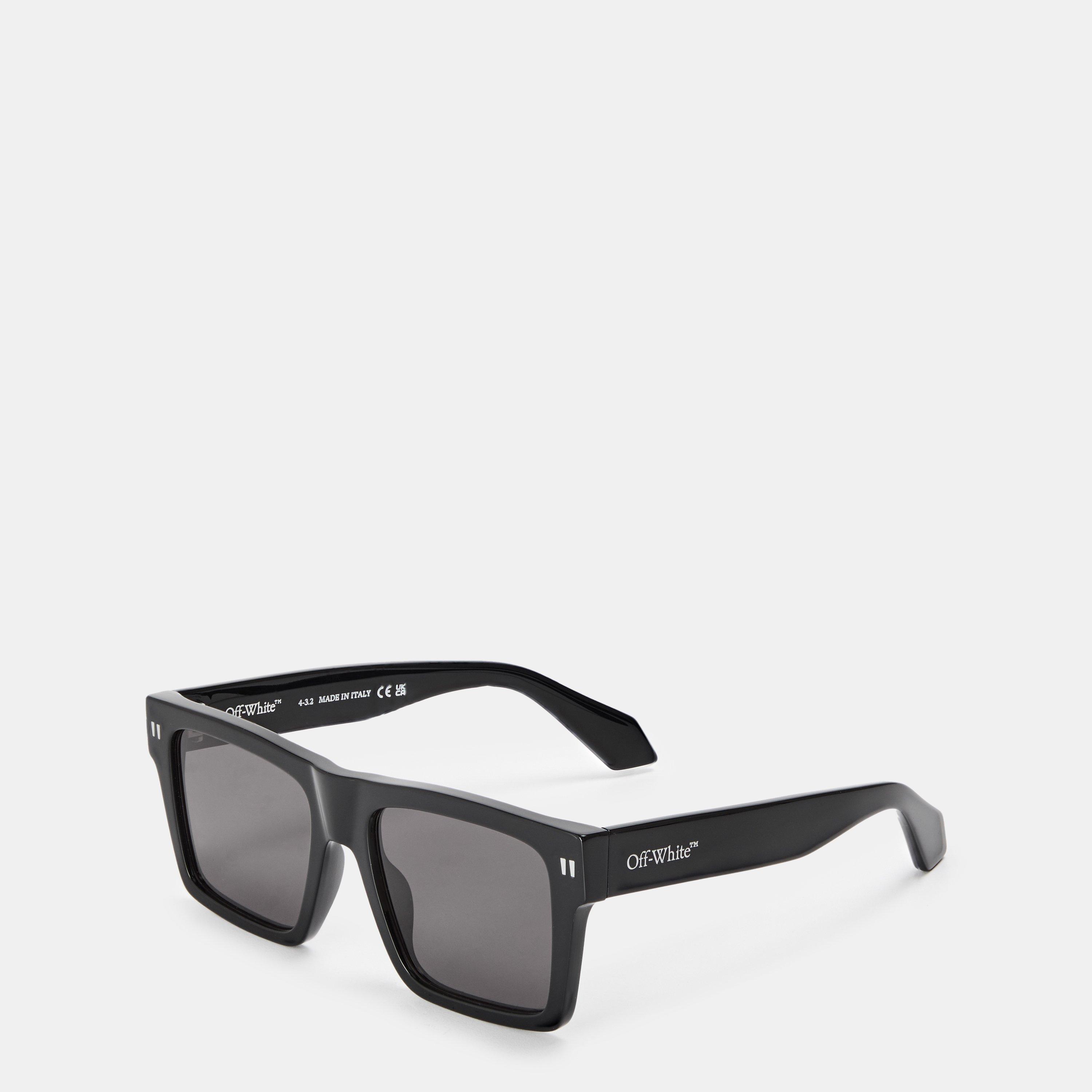 Off White UV Protection Round Sunglasses - Black/Dark Grey