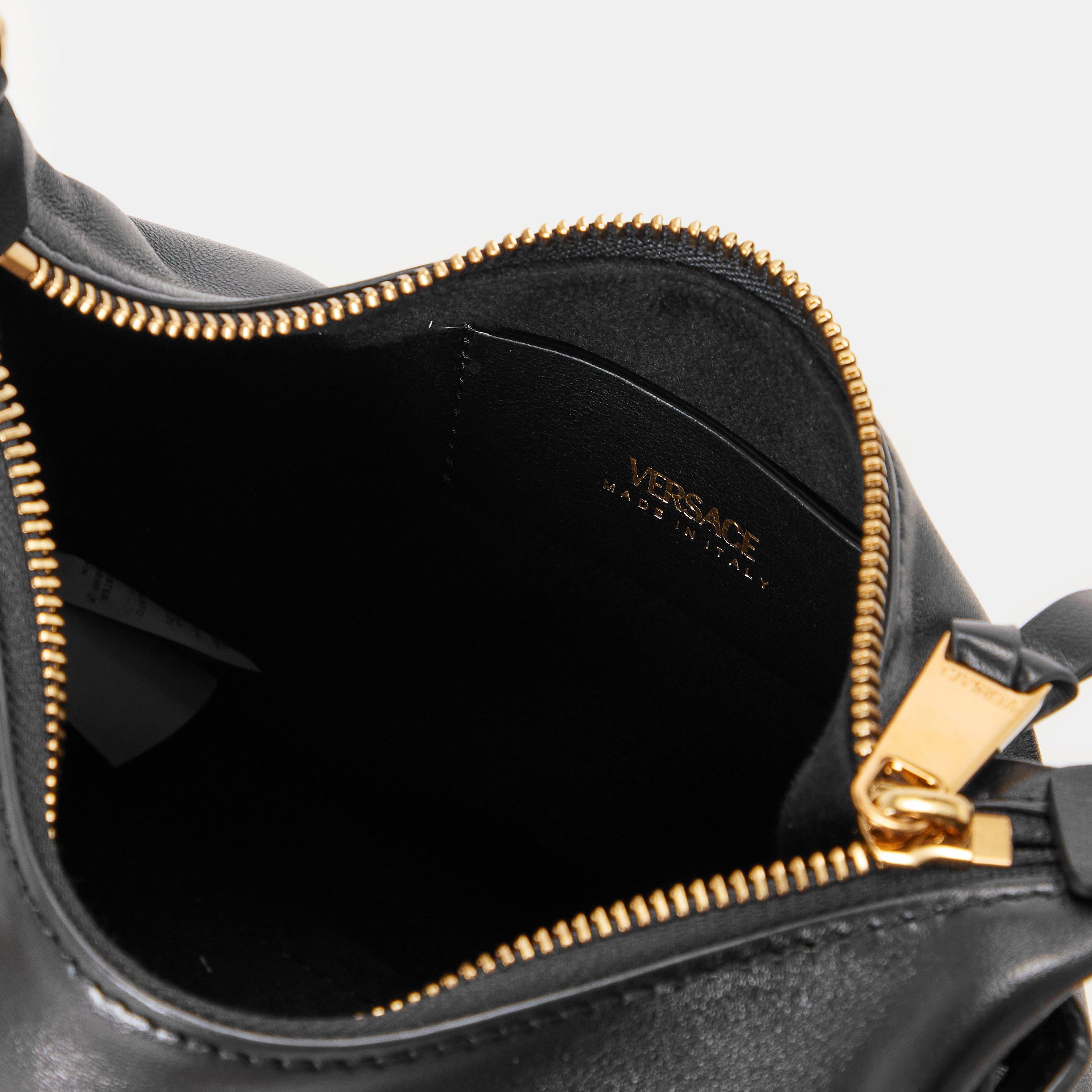 Black/Gold - Versace - Women's Top Handle Bag - 5