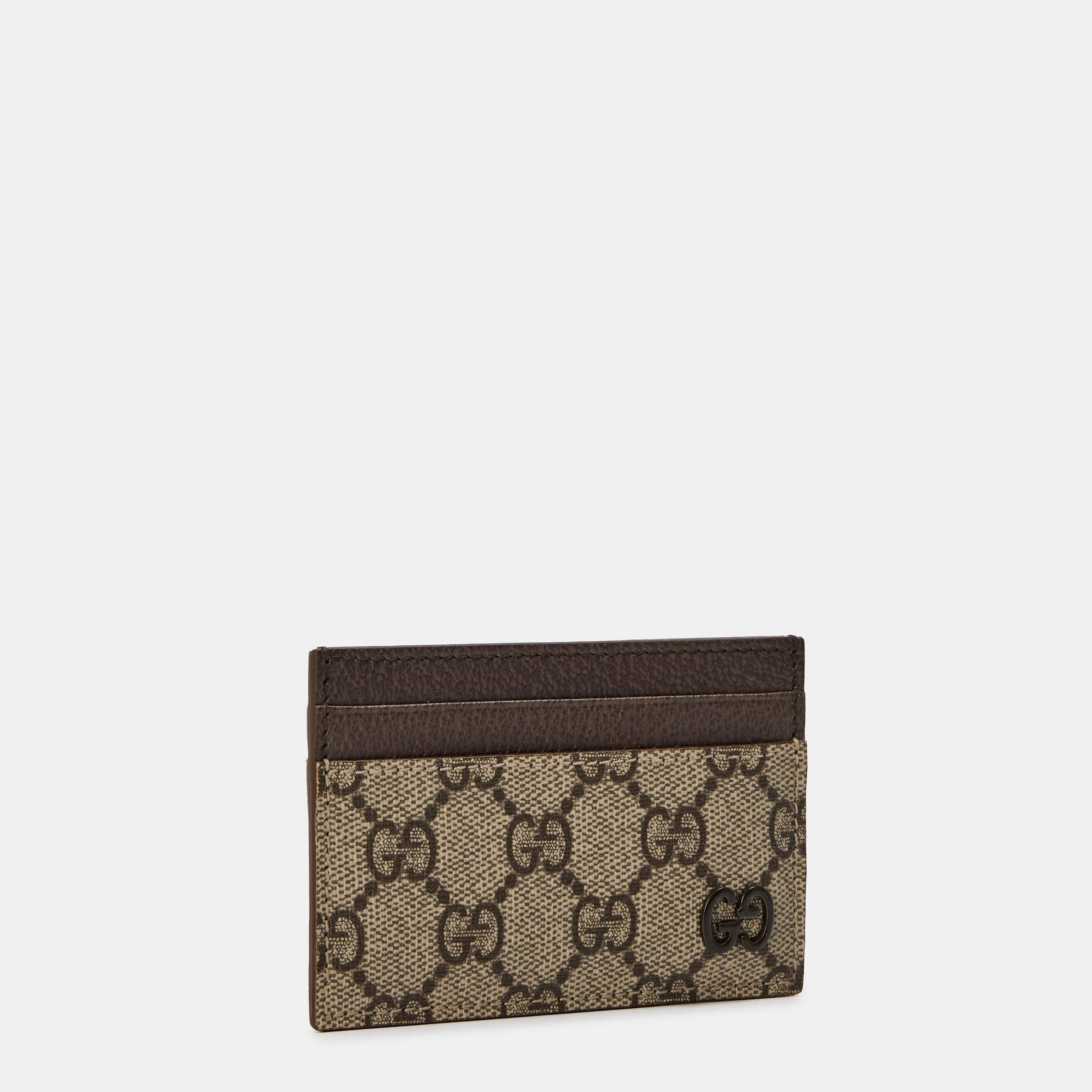 Beige - Gucci - Men's GG Monogram Canvas Card Holder - 5