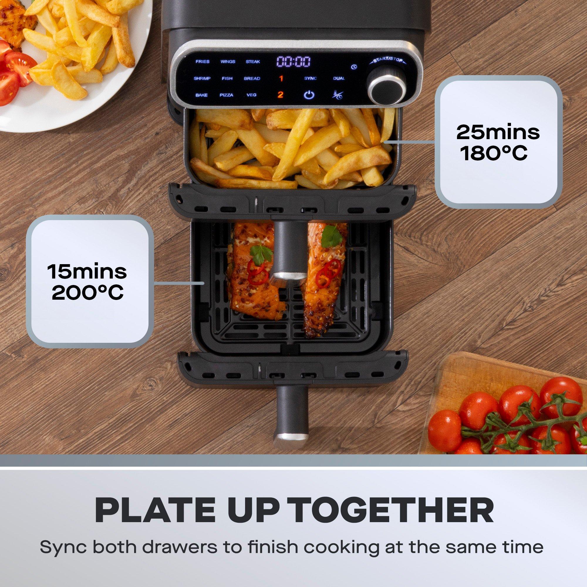 Black - Daewoo Electricals - 11L XL DOUBLE STACK AIR FRYER - 4