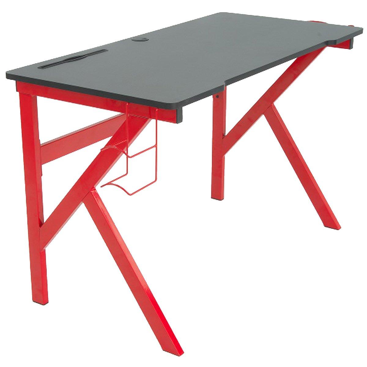Red - FurnitureR - ALLEYN Black and Red 120cm Gaming Desk