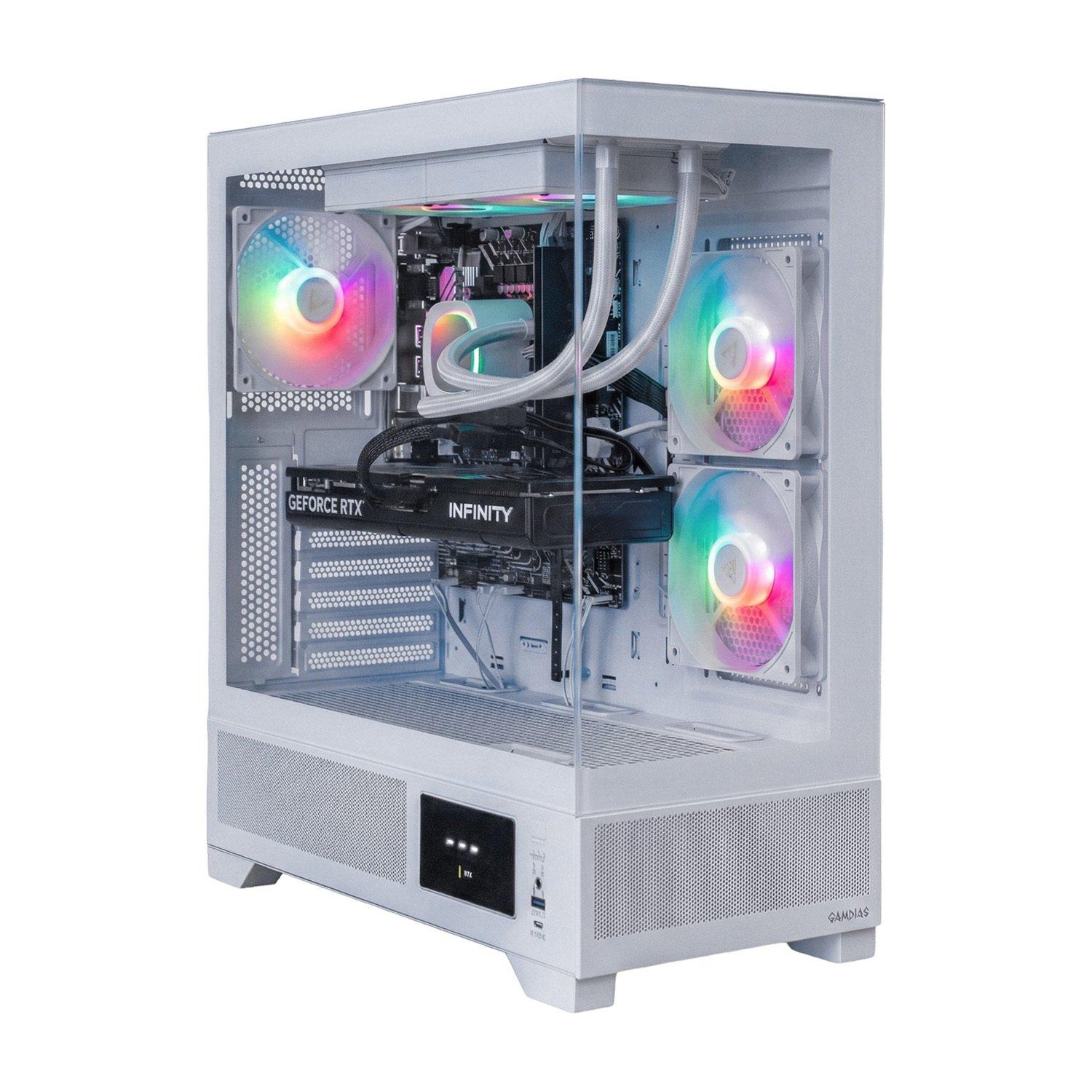 White - Entity - Entity Valkyrie RTX 5070 Gaming PC - Intel Core i7-14700F 32GB 1TB SSD - White - 1