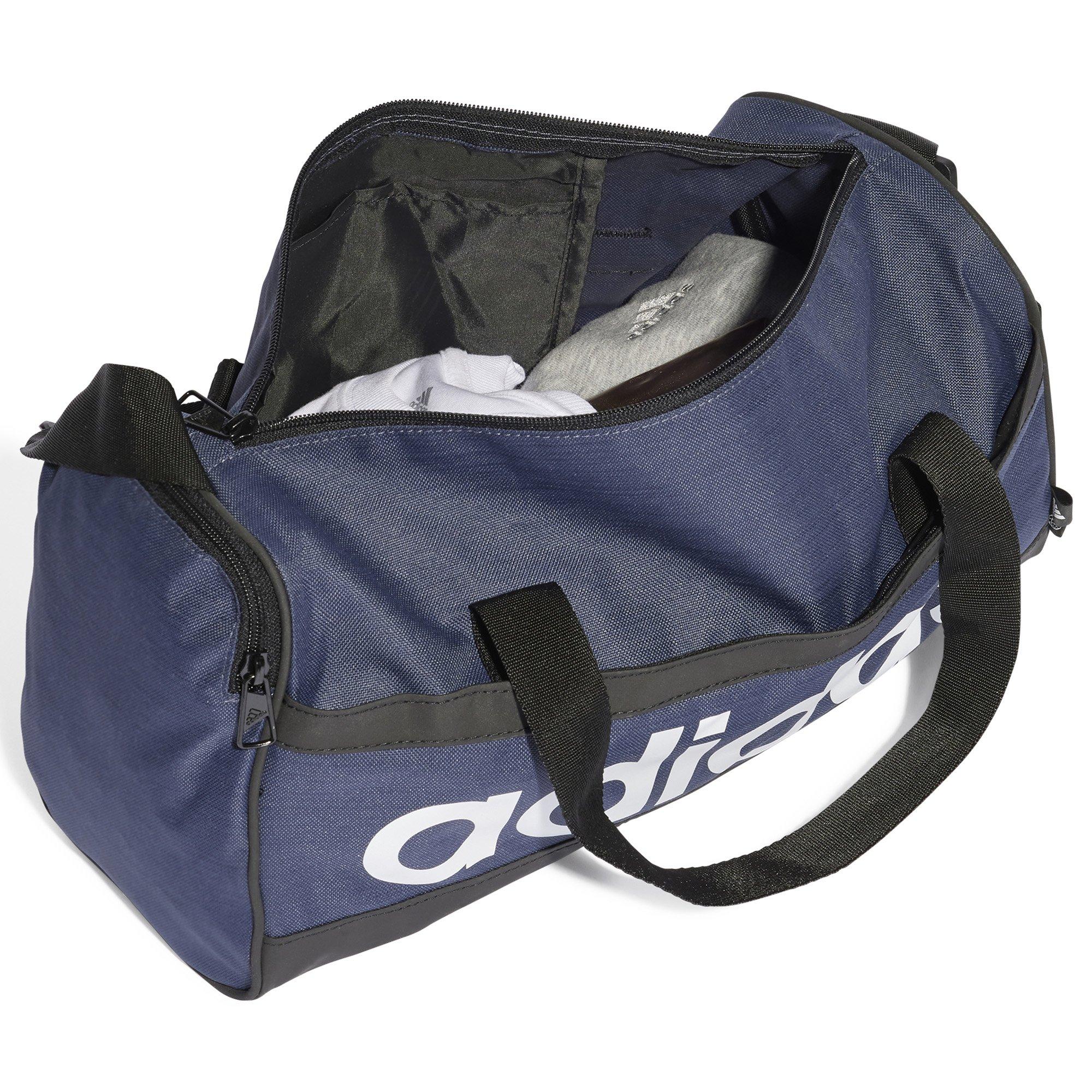 Navy/Blk/White - adidas - Essentials Linear Extra Small Duffle Bag - 4