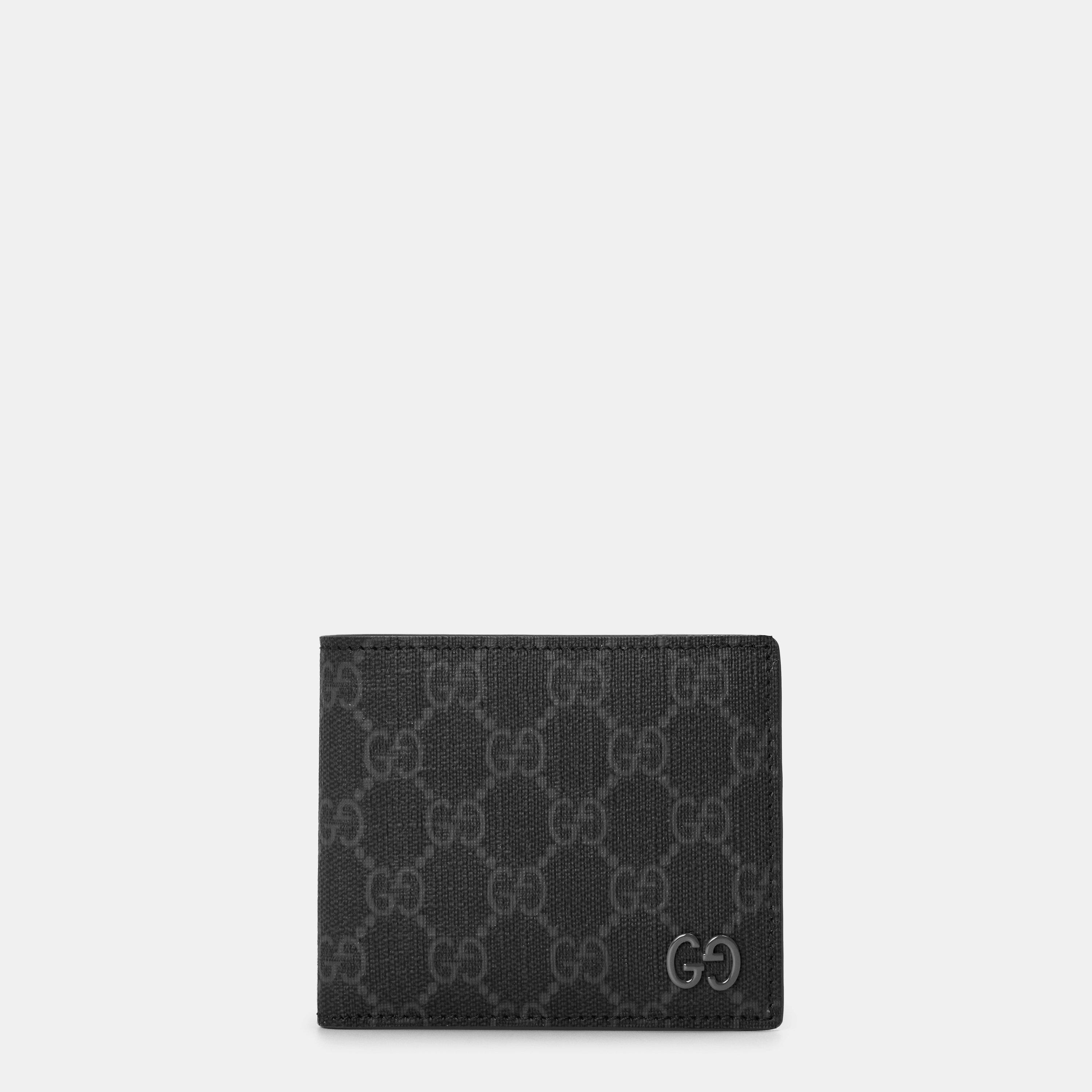 Gucci Men's Canvas GG Wallet - Steel/Black