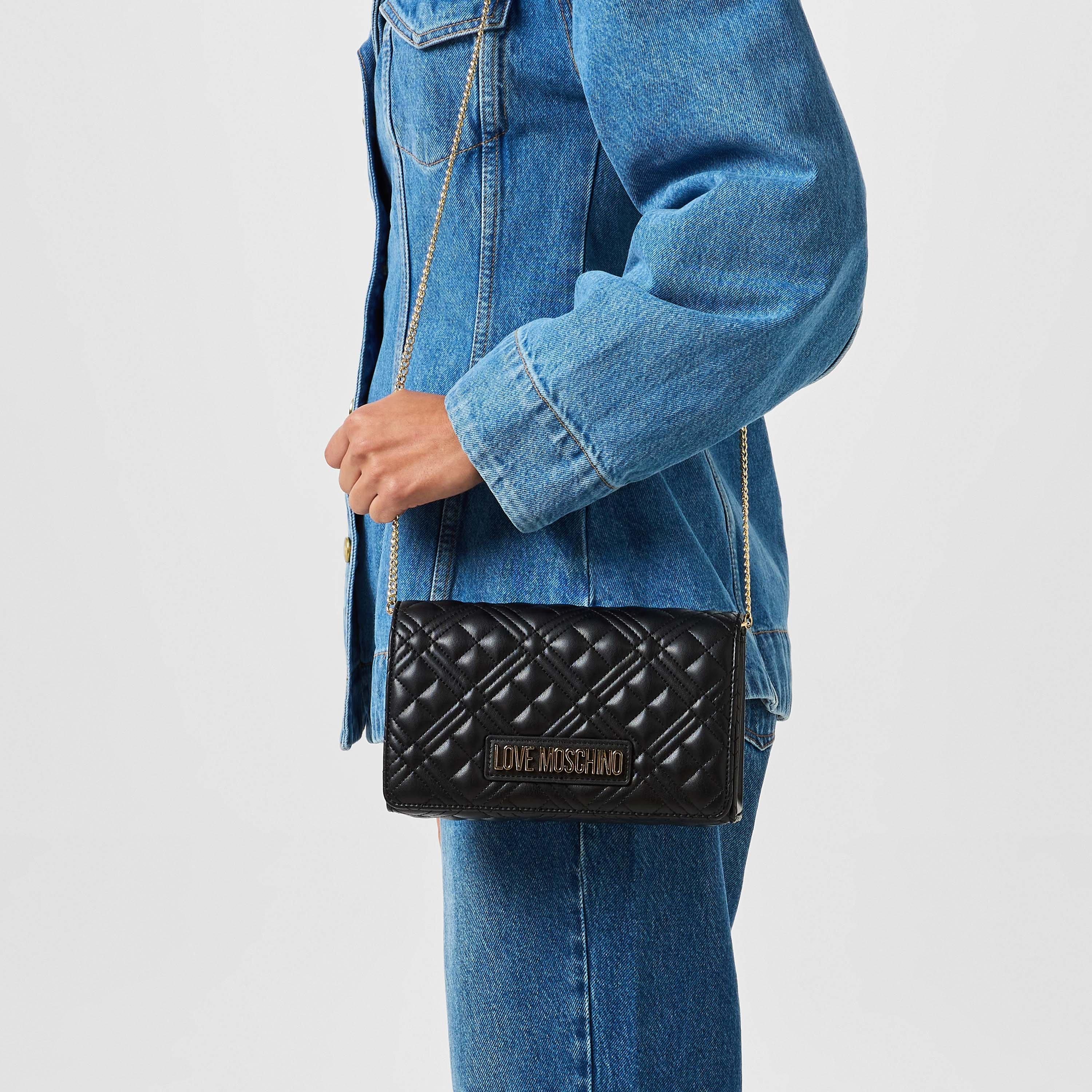 Nero 000 - Love Moschino - Super Quilted Mini Crossbody Bag - 2