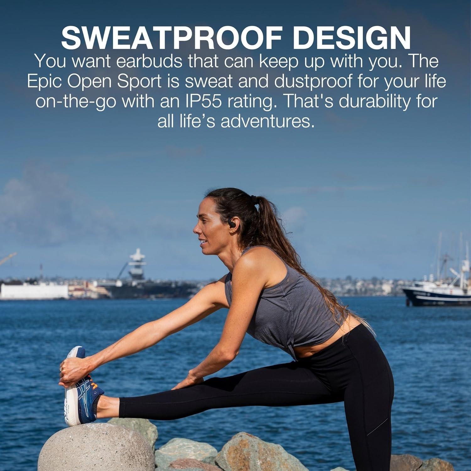Black - JLab - Jlab Epic Open Sport Earbuds - Black - 5