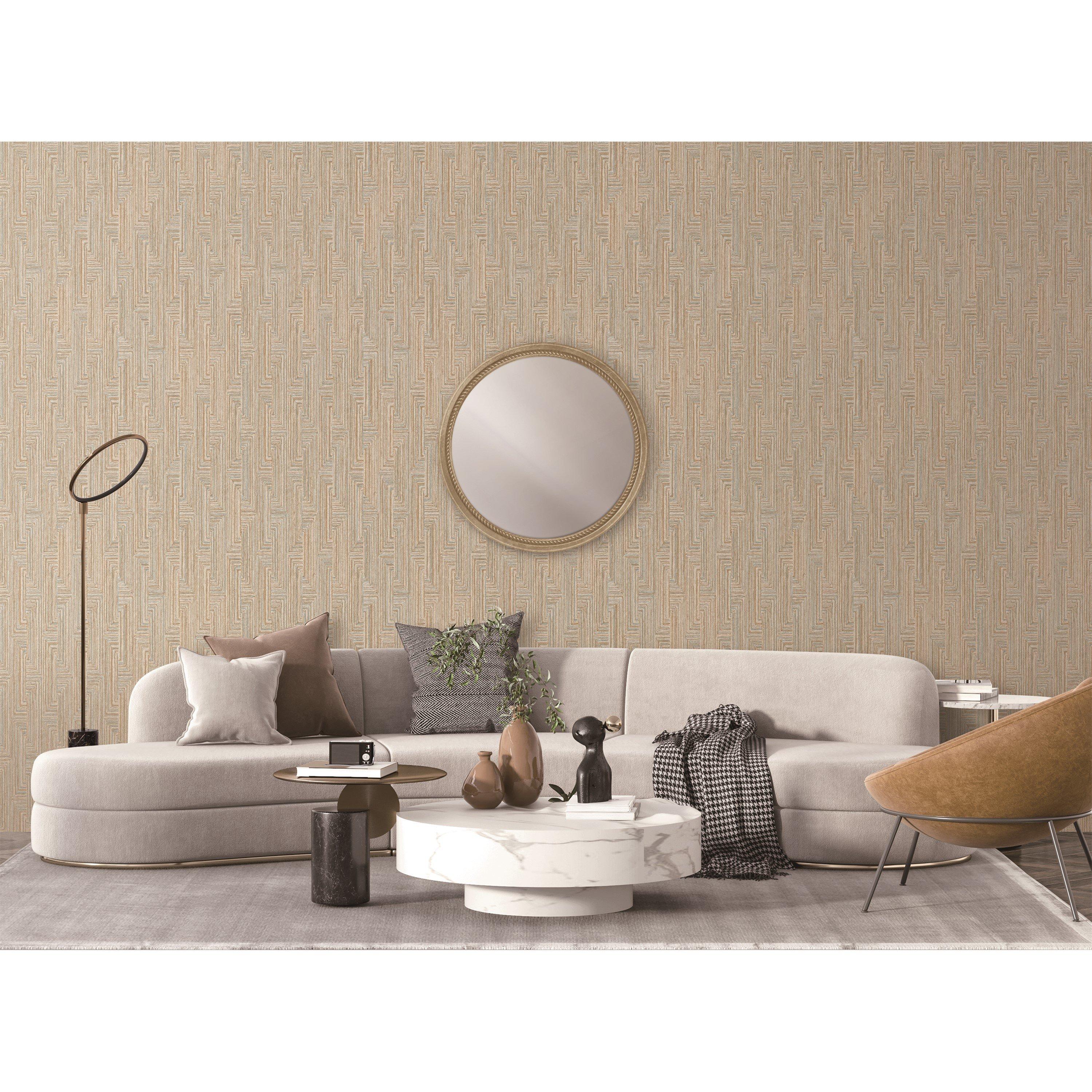 Yellow - Design ID - DID Retro String Motif Gold Wallpaper - 2