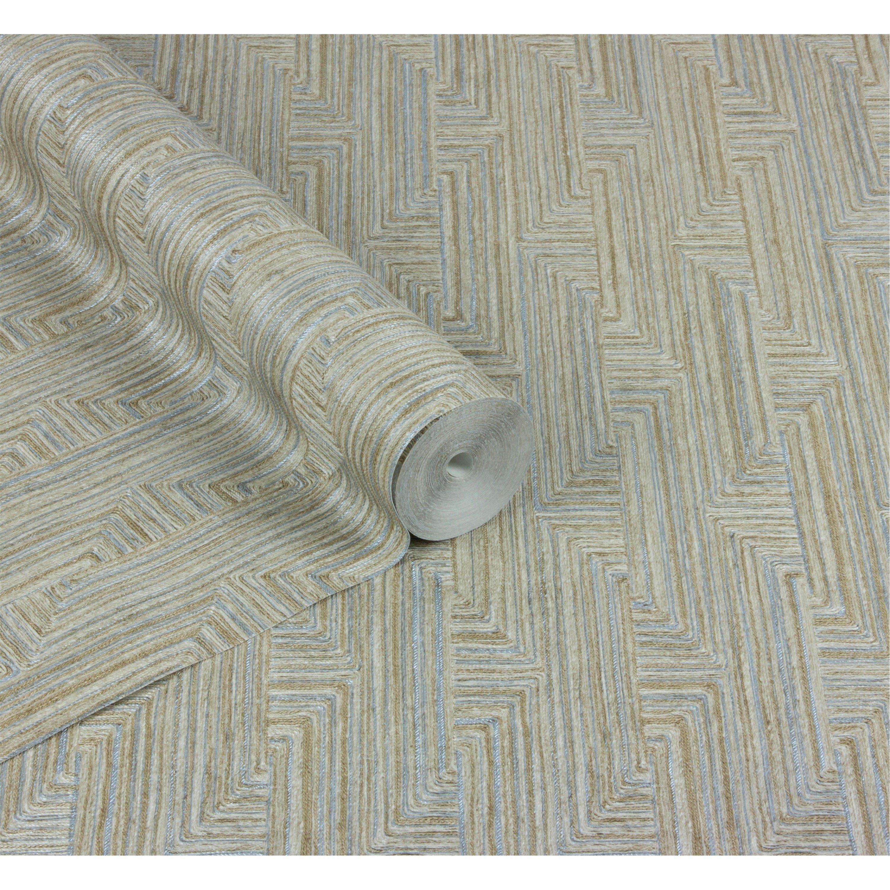 Yellow - Design ID - DID Retro String Motif Gold Wallpaper - 6