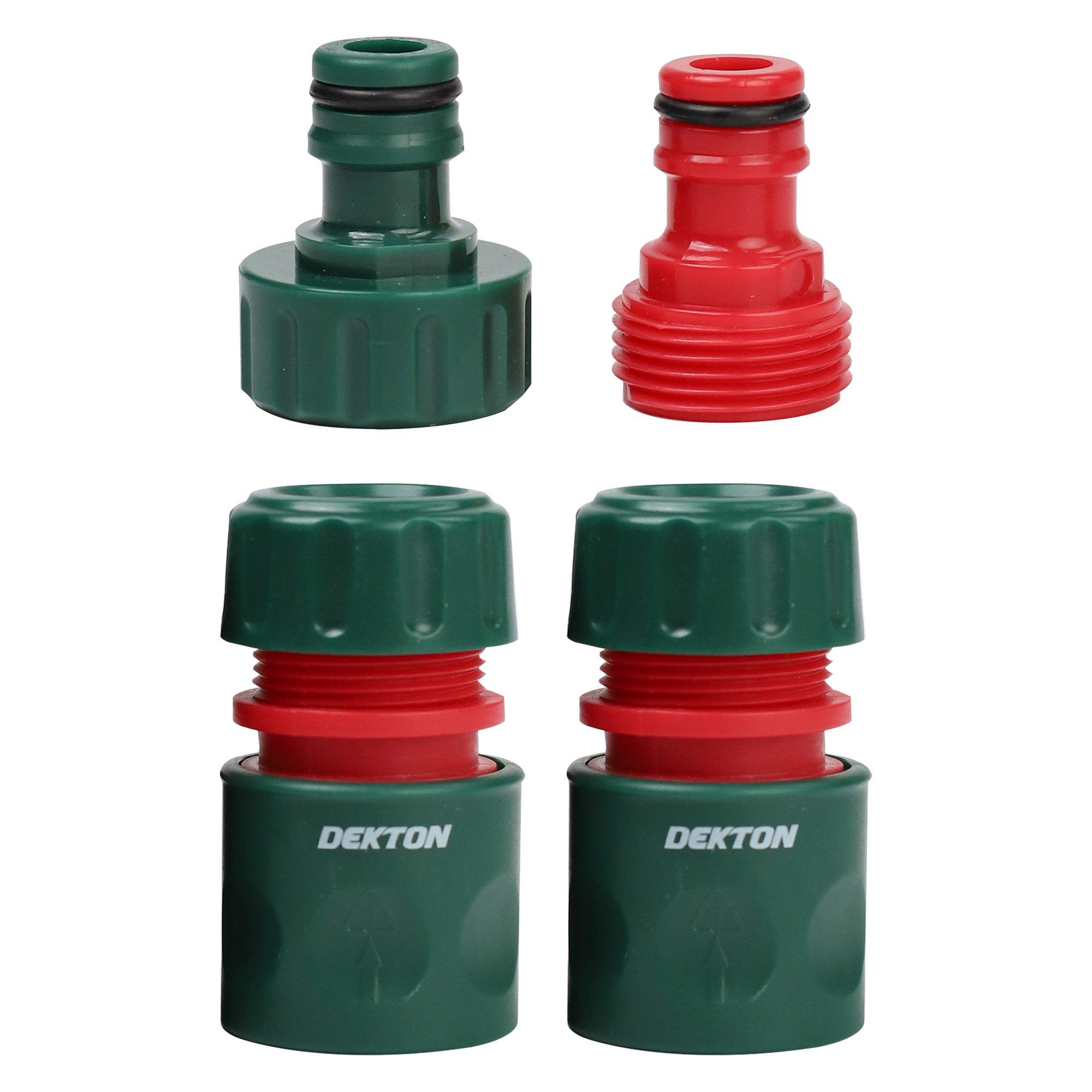 Dekton  4 Piece Hose Adaptor Set - Green