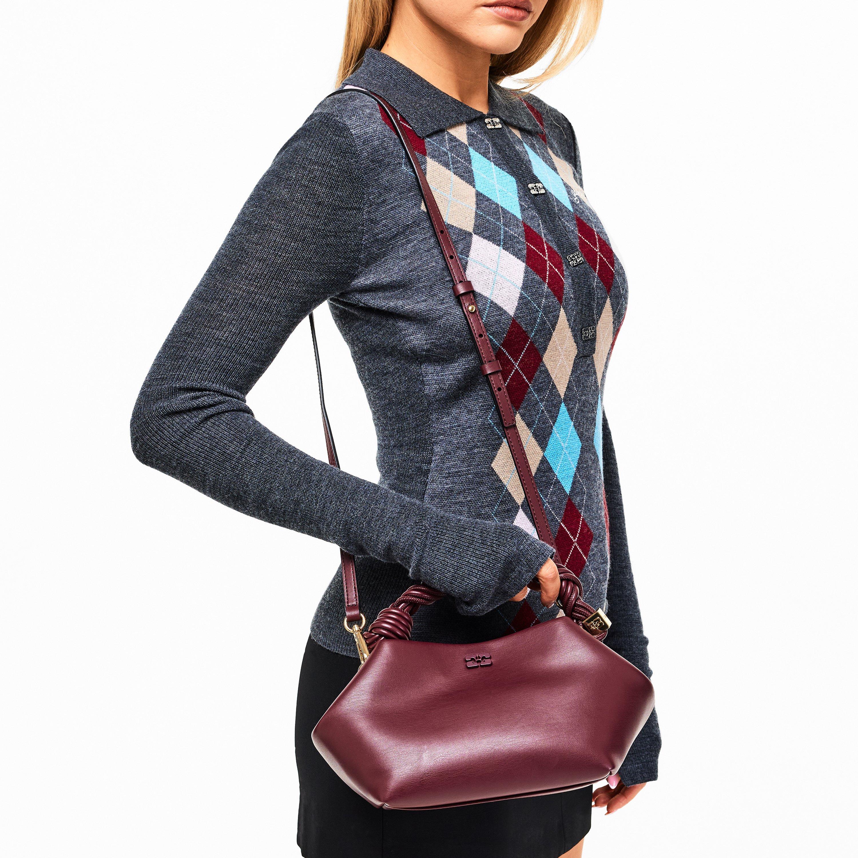 Burgundy - Ganni - Ganni Bou Bag Sml Ld62 - 3