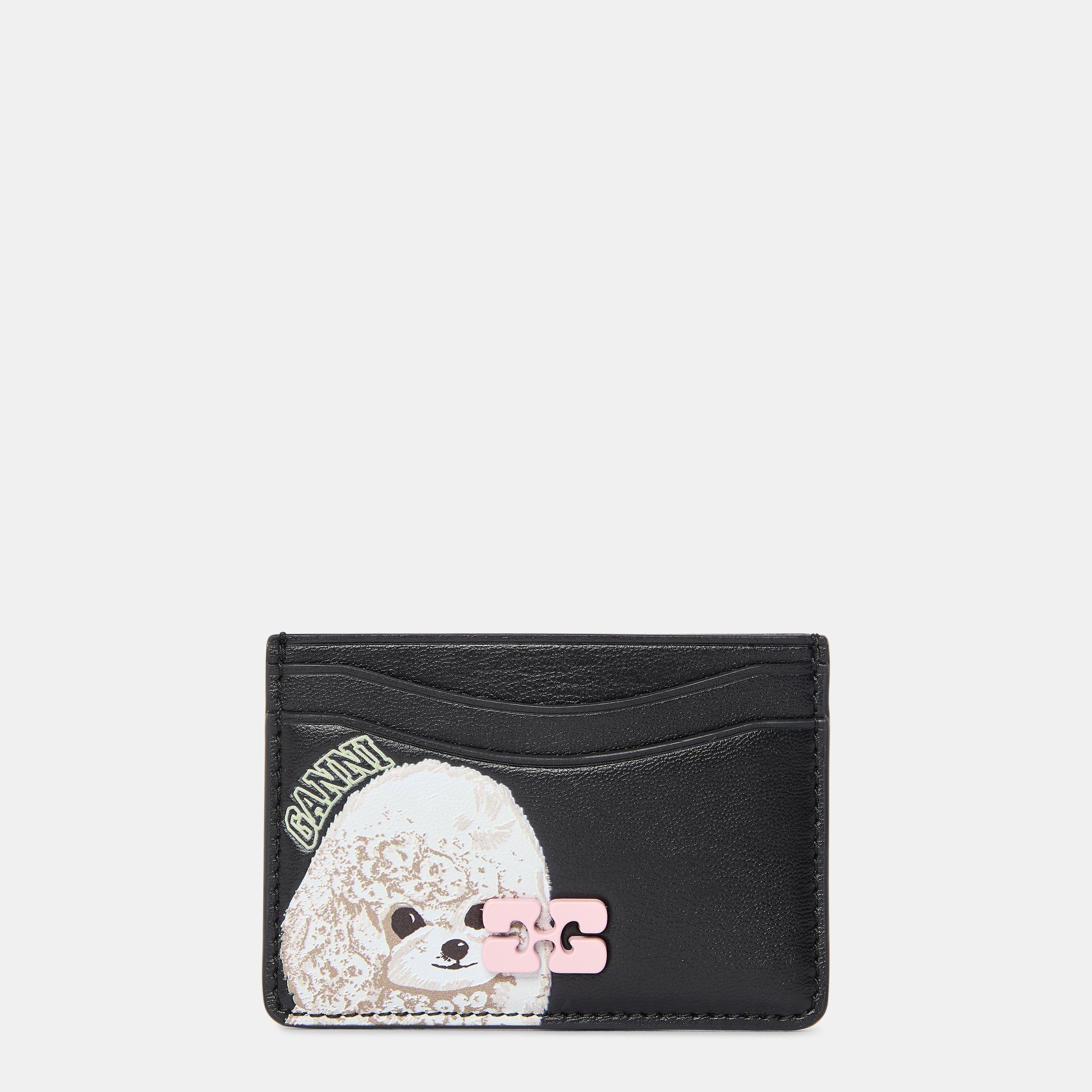 Ganni Womens Bou Card Holder - Black