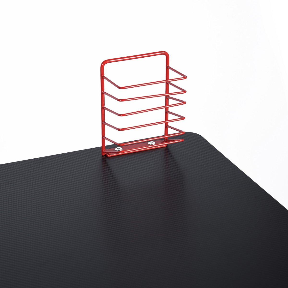 Red - FurnitureR - DEMIRBAY Black and Red 120cm Gaming Desk - 4